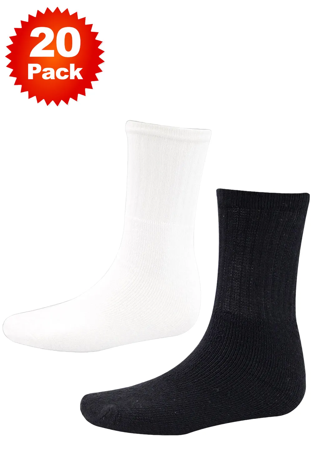 20 Pack Mens Stretchable Sport Socks