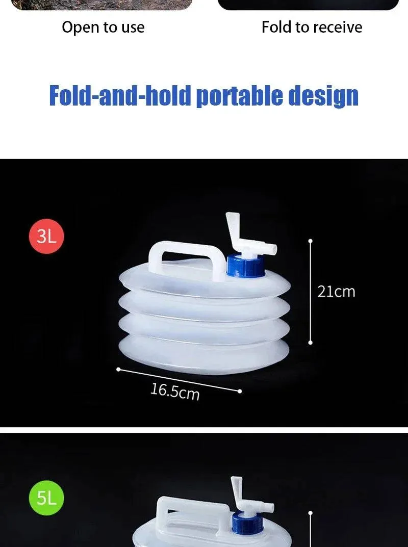 5-15L Capacity Car Collapsible Outdoor Water Bucket Portable Driving Water Tank Container Faucet Ведро For Camping Picnic H