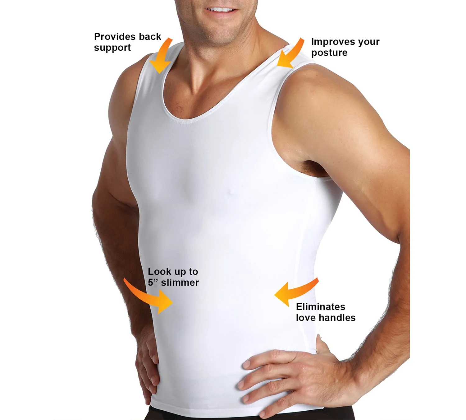 6-Pack Insta Slim Big & Tall Compression Muscle Tank MS0006BT