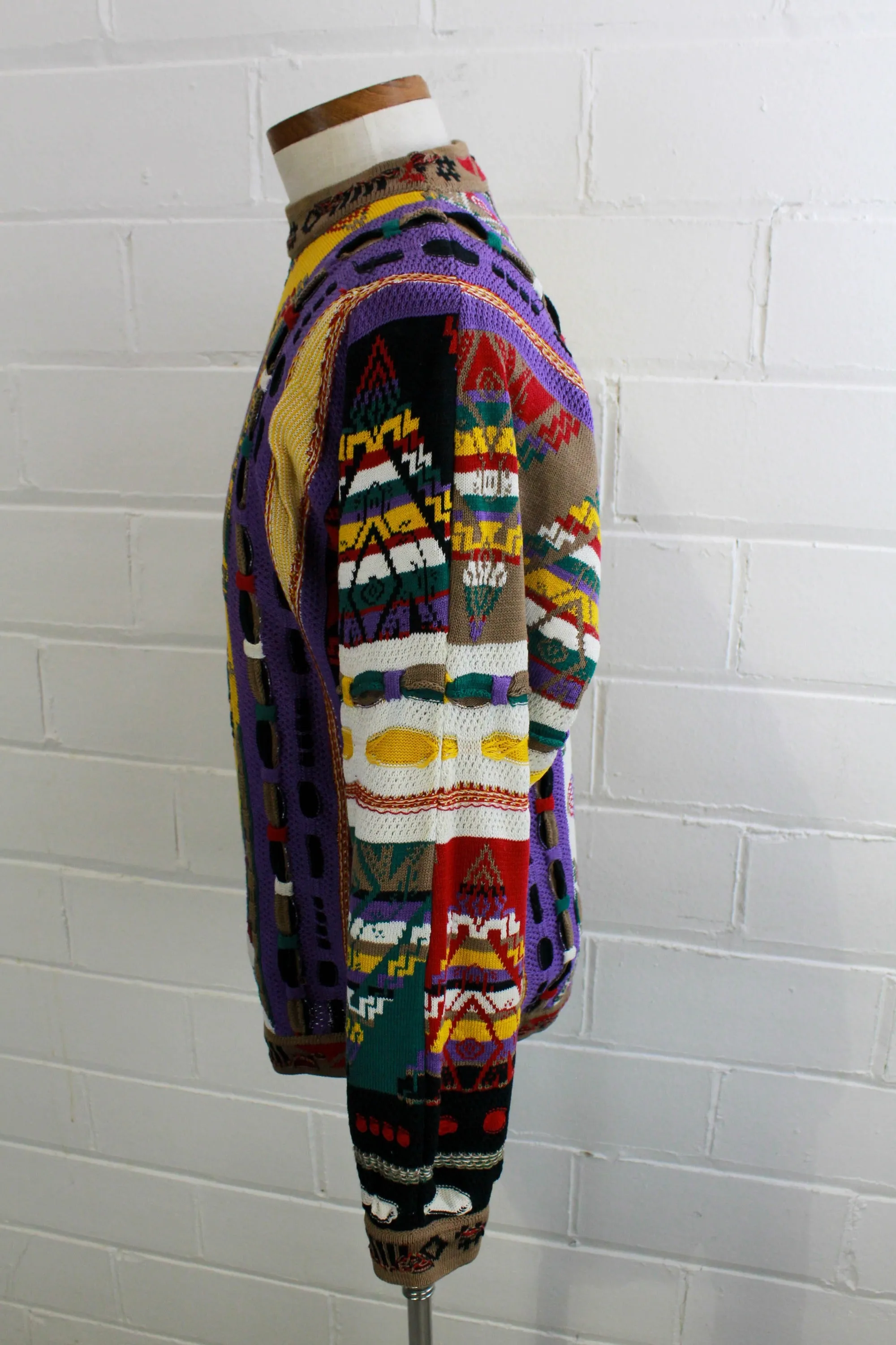 80s Coogi Australia Abstract Knit Sweater, Large