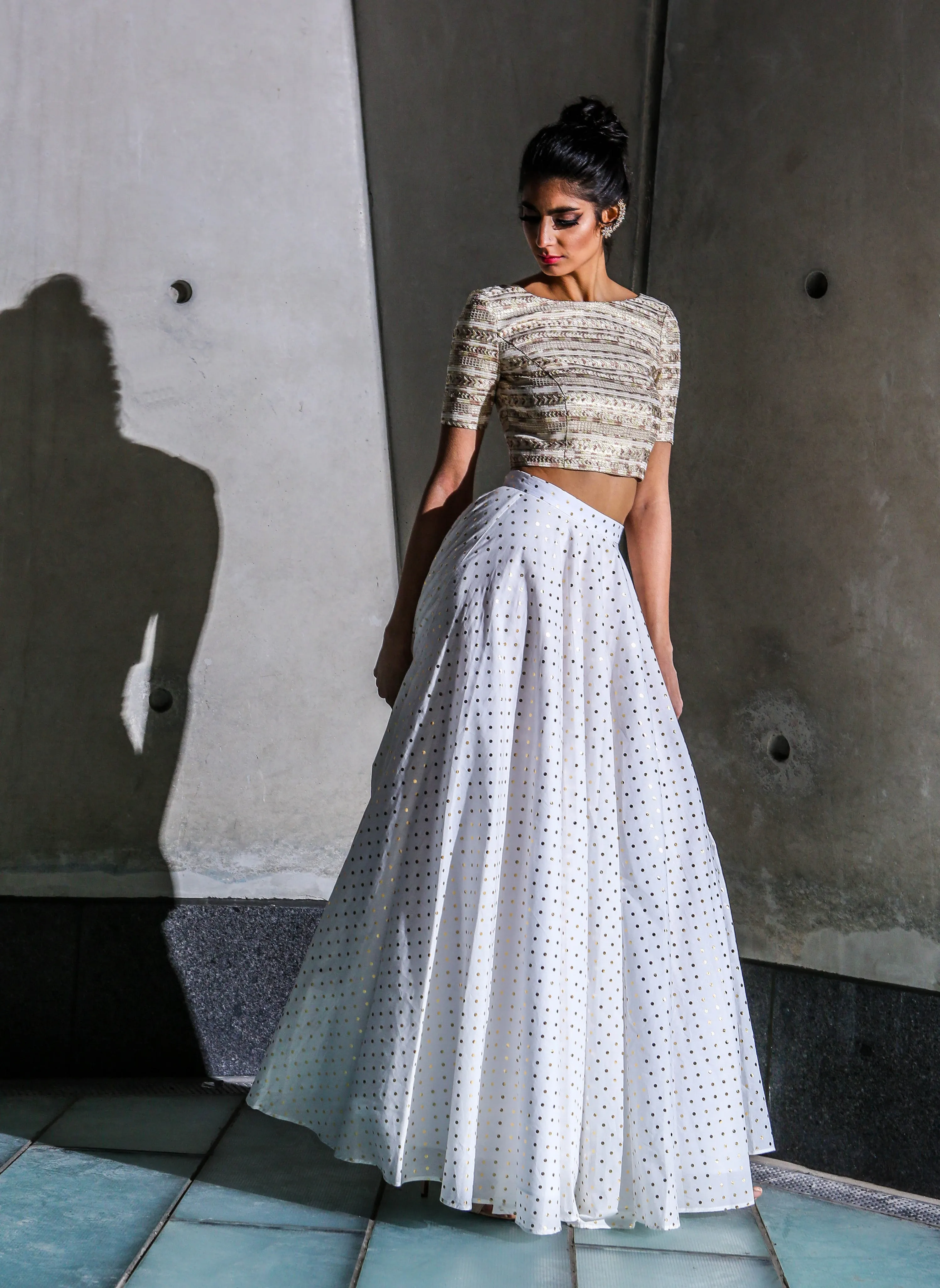 ALISHA Polkadot Lehenga Skirt