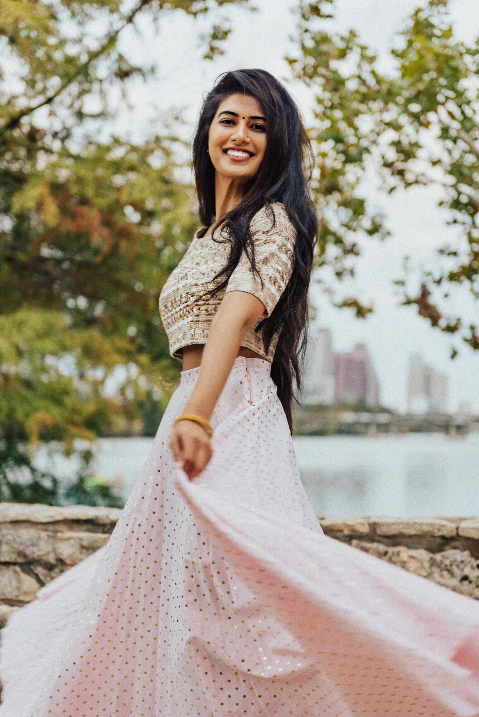 ALISHA Polkadot Lehenga Skirt