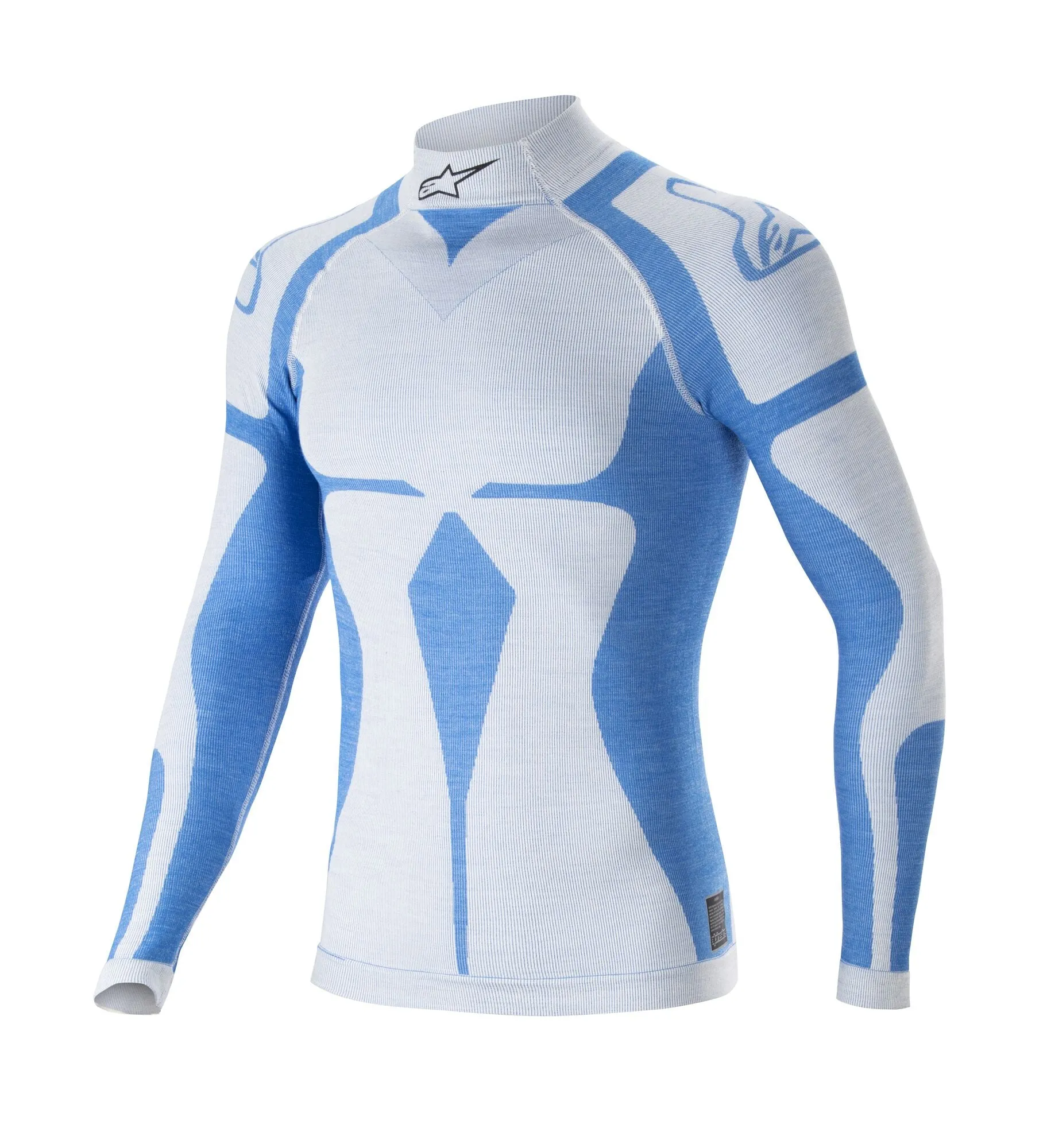 ALPINESTARS 4755020_27_M/L ZX EVO v2 LS TOP underwear, FIA 8856-2018, white/blue, Size M/L