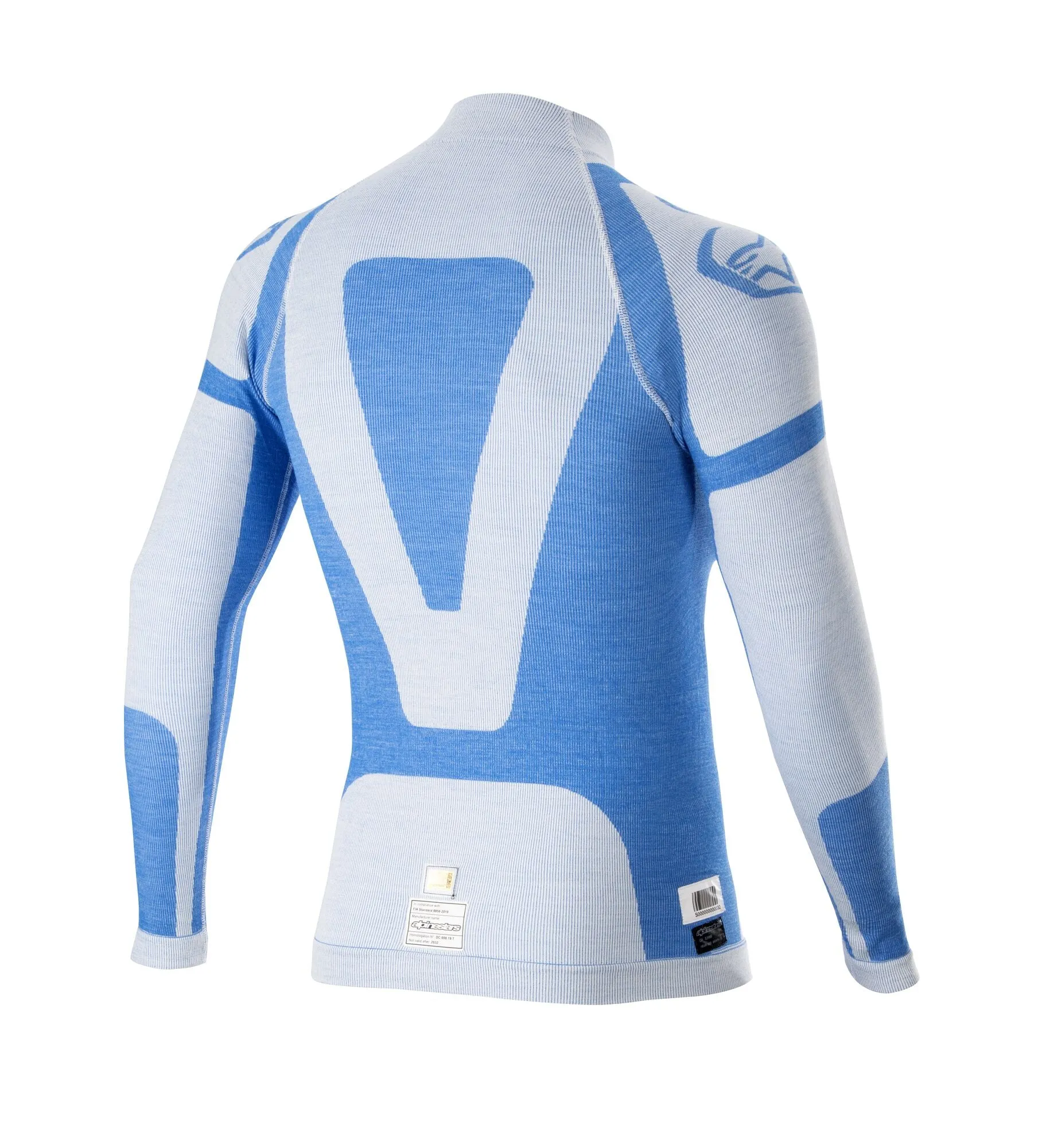 ALPINESTARS 4755020_27_M/L ZX EVO v2 LS TOP underwear, FIA 8856-2018, white/blue, Size M/L