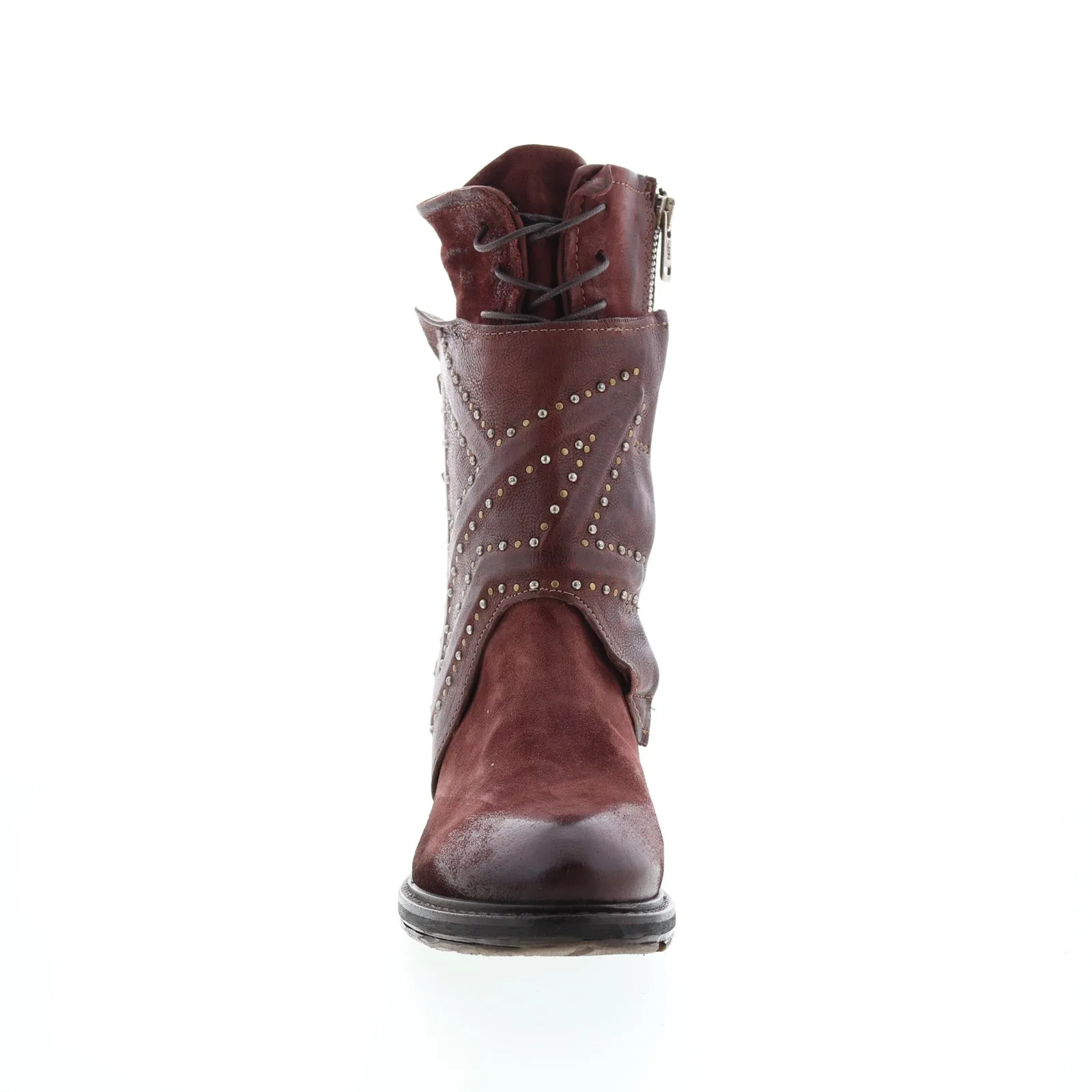 A.S.98 Callhoun A22208-101 Womens Burgundy Leather Casual Dress Boots