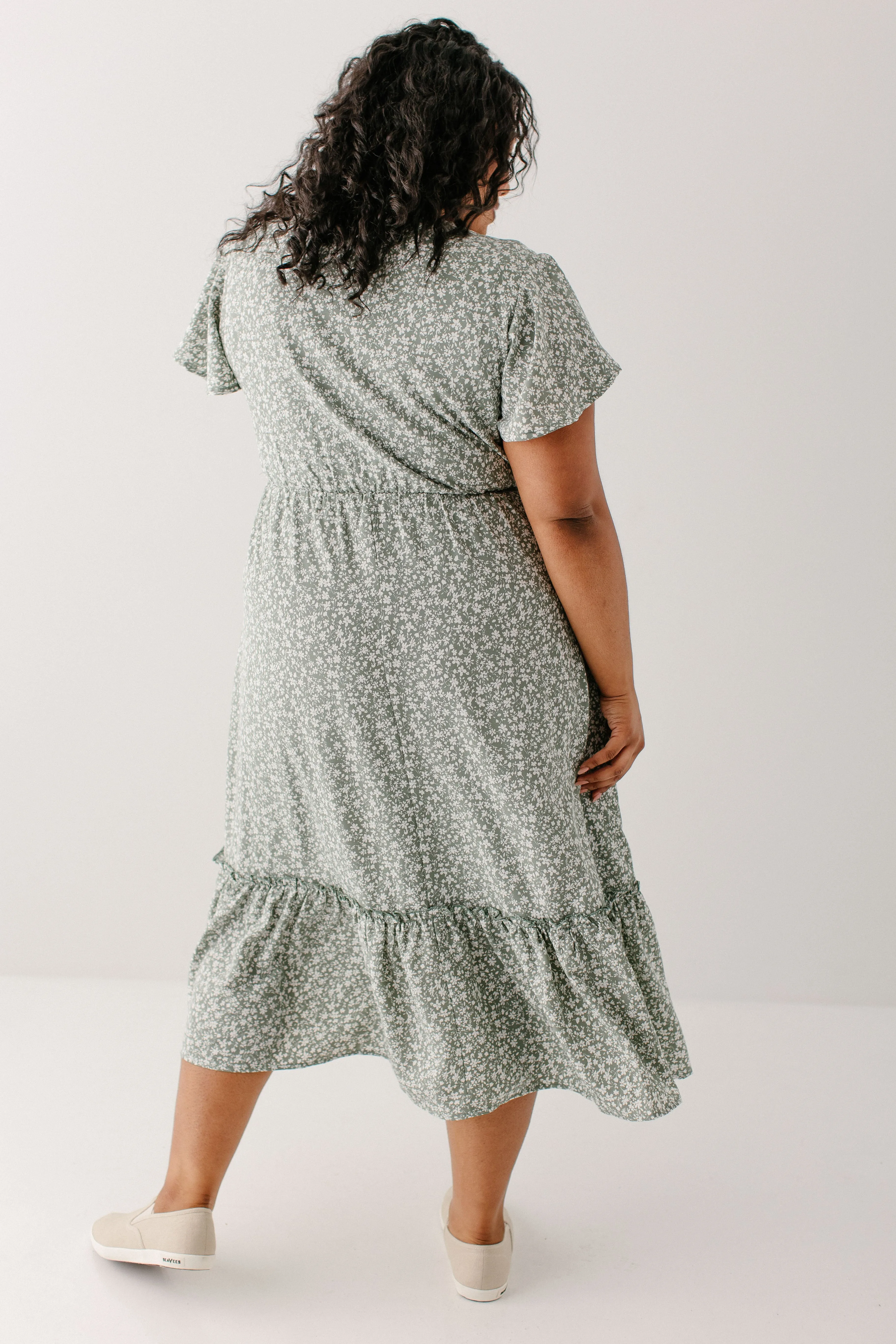 'Ashley' Nursing Friendly Floral Midi Dress FINAL SALE