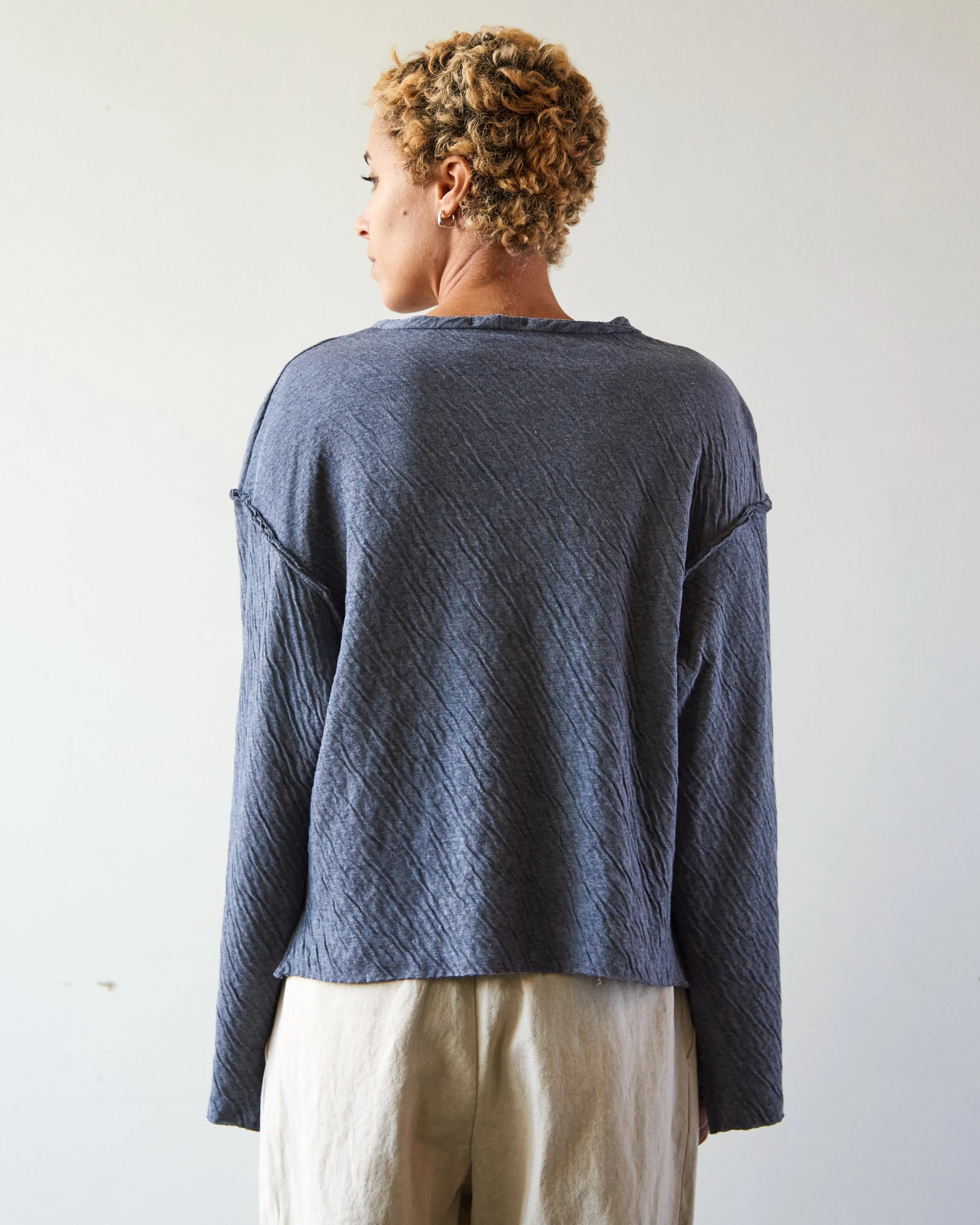 Atelier Delphine Base Shirt, Dark Grey Navy