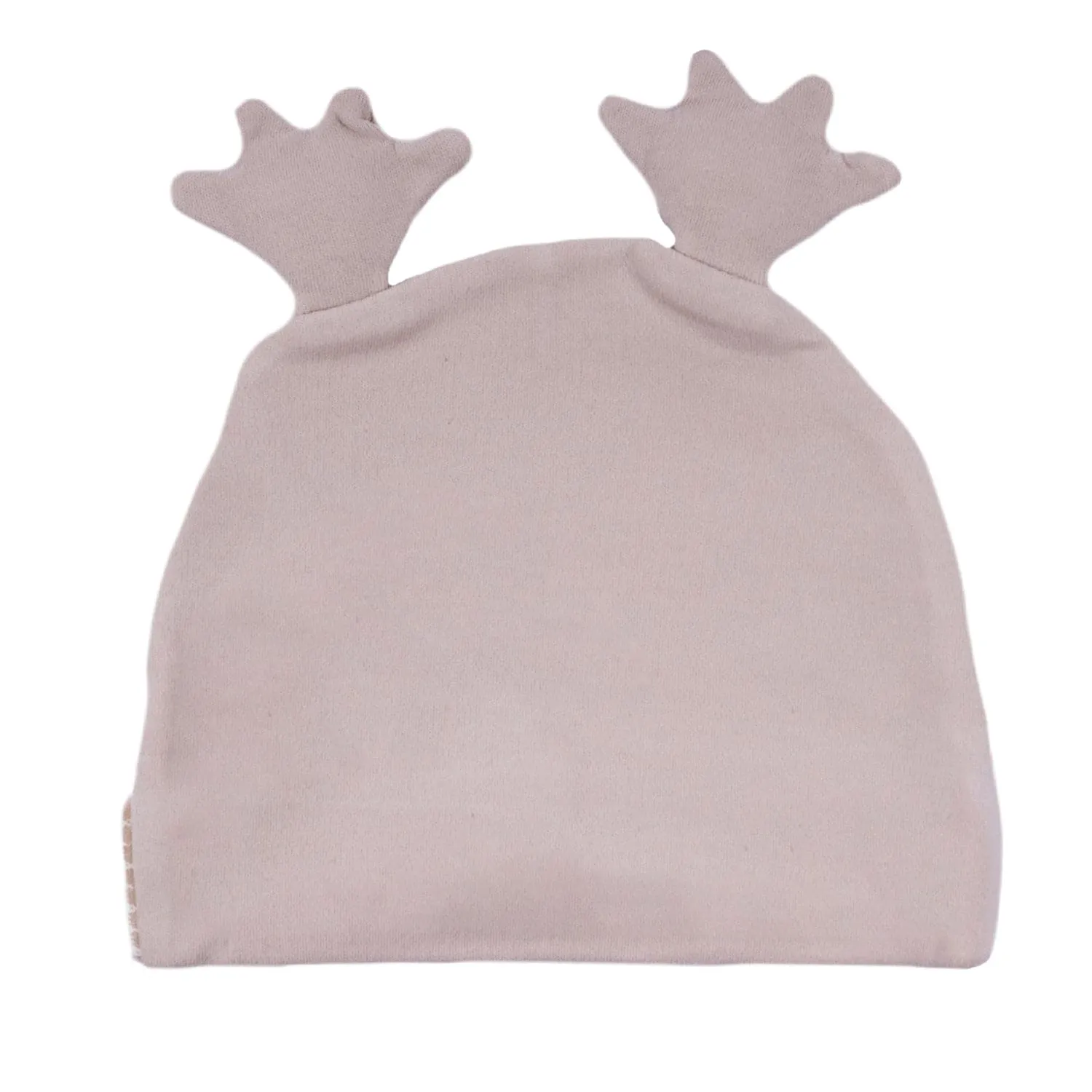 Baby Moo Antler All Season Stretchable Hosiery Warm 3D Beanie Cap - Grey