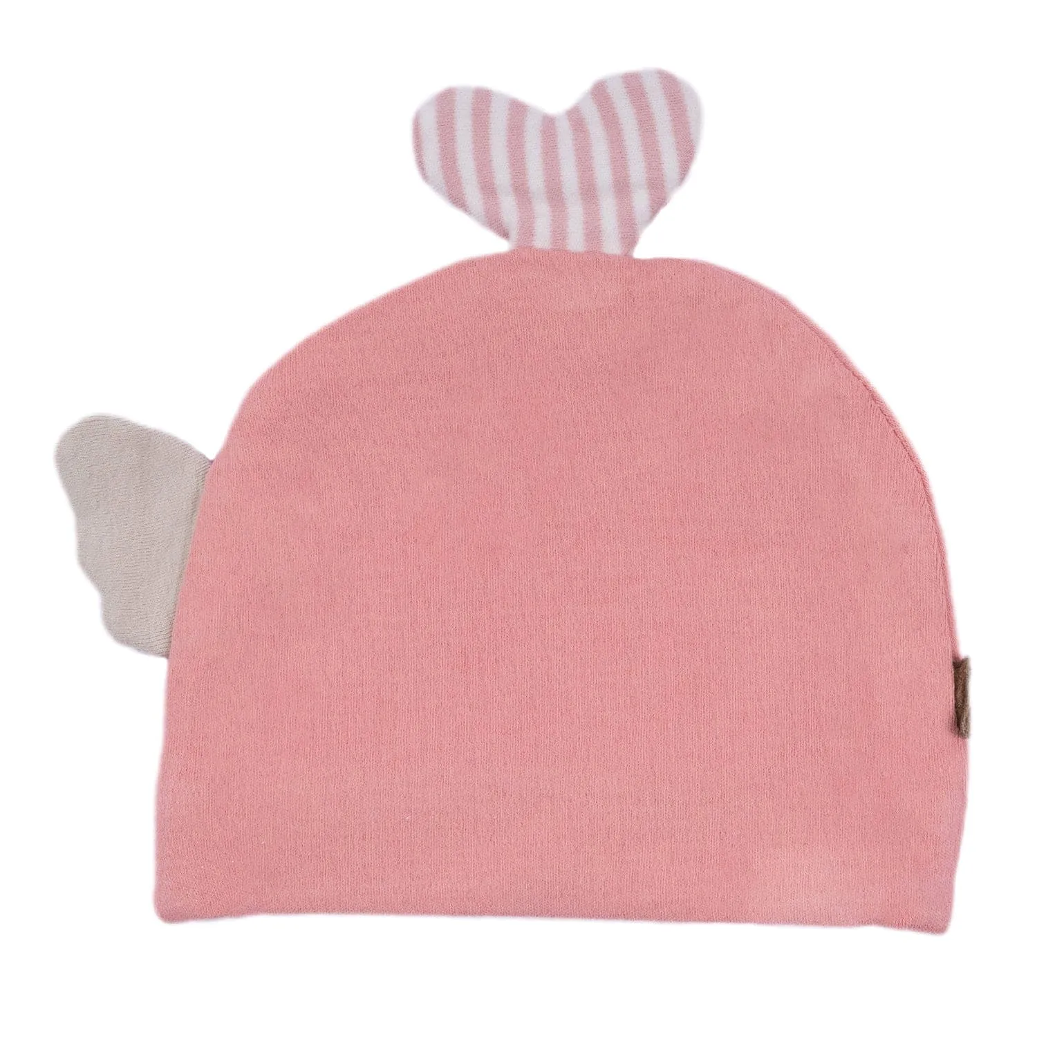 Baby Moo Fancy Fishy All Season Stretchable Hosiery Warm 3D Beanie Cap - Pink