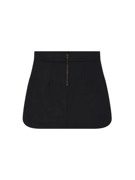 Balmain   Cool wool mini skirt w/ buttons 