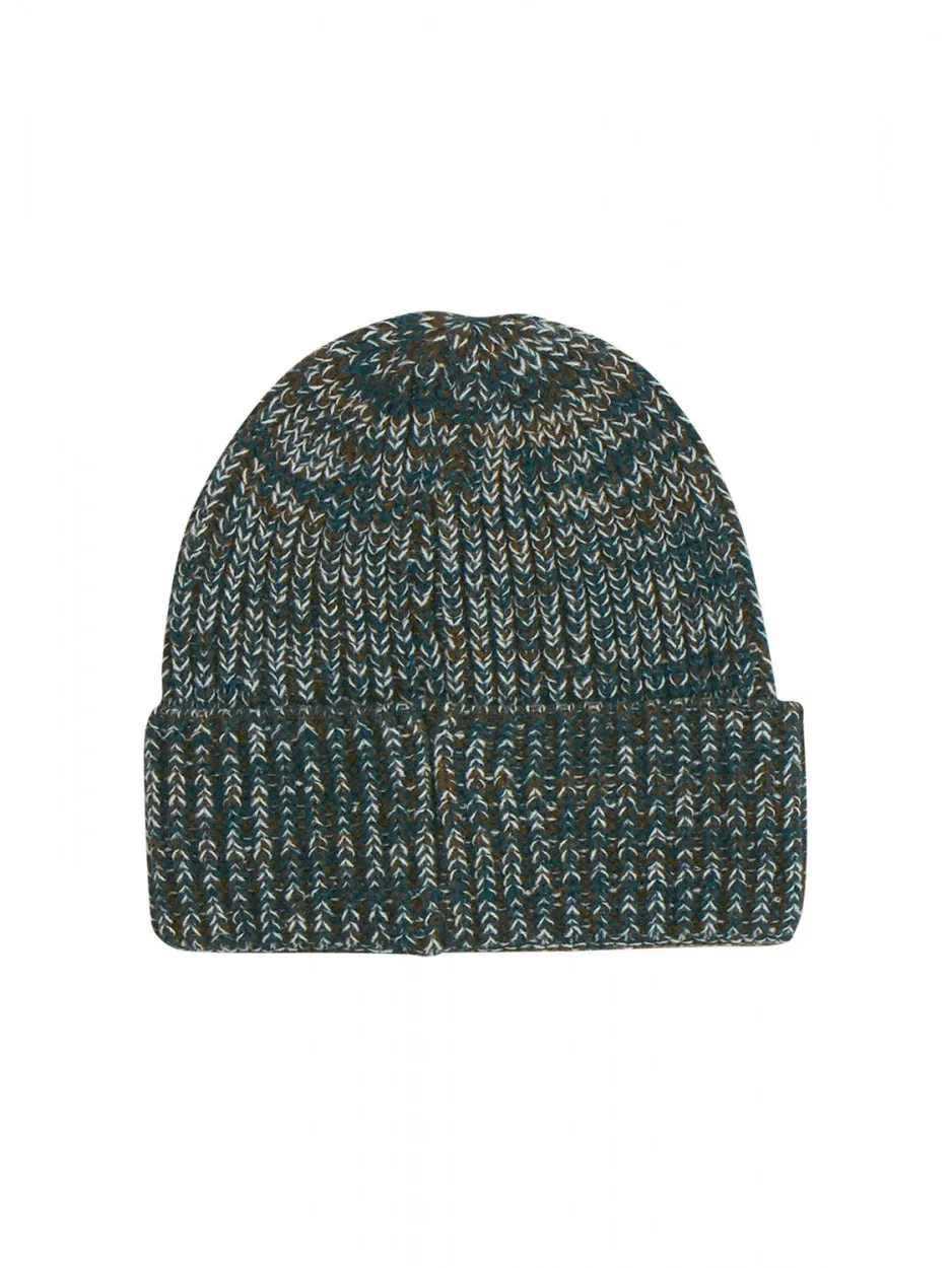 Beenie 3 Coloured Melange Rib | Ocean