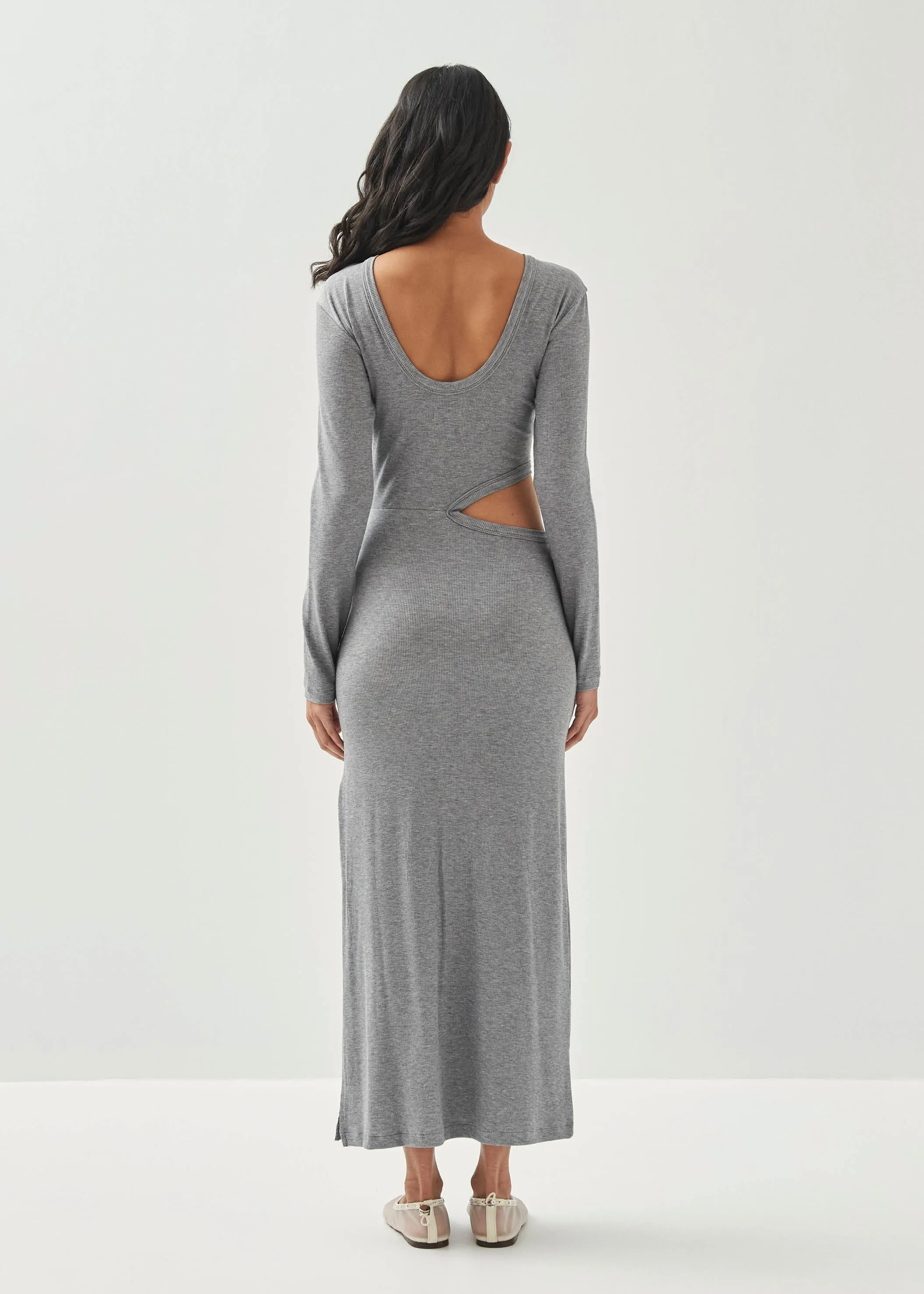 Belle Grey Melange Dress