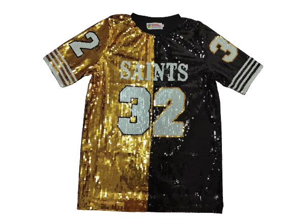 Black and Gold 32 Sequin Jersey