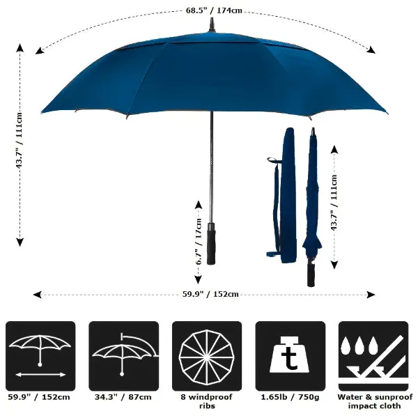 Blue Large Golf Umbrella