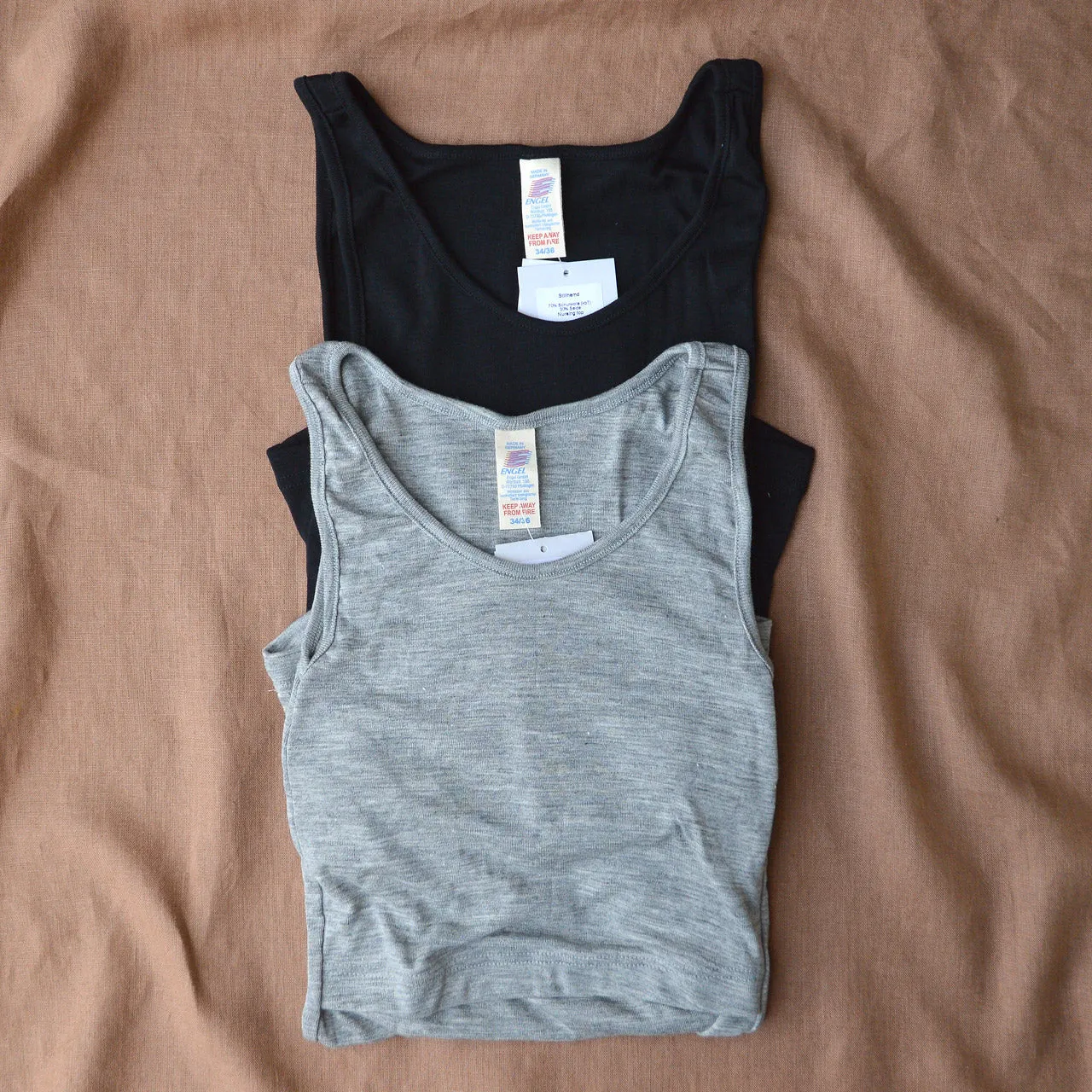 Breastfeeding/Maternity Tank in Merino/Silk