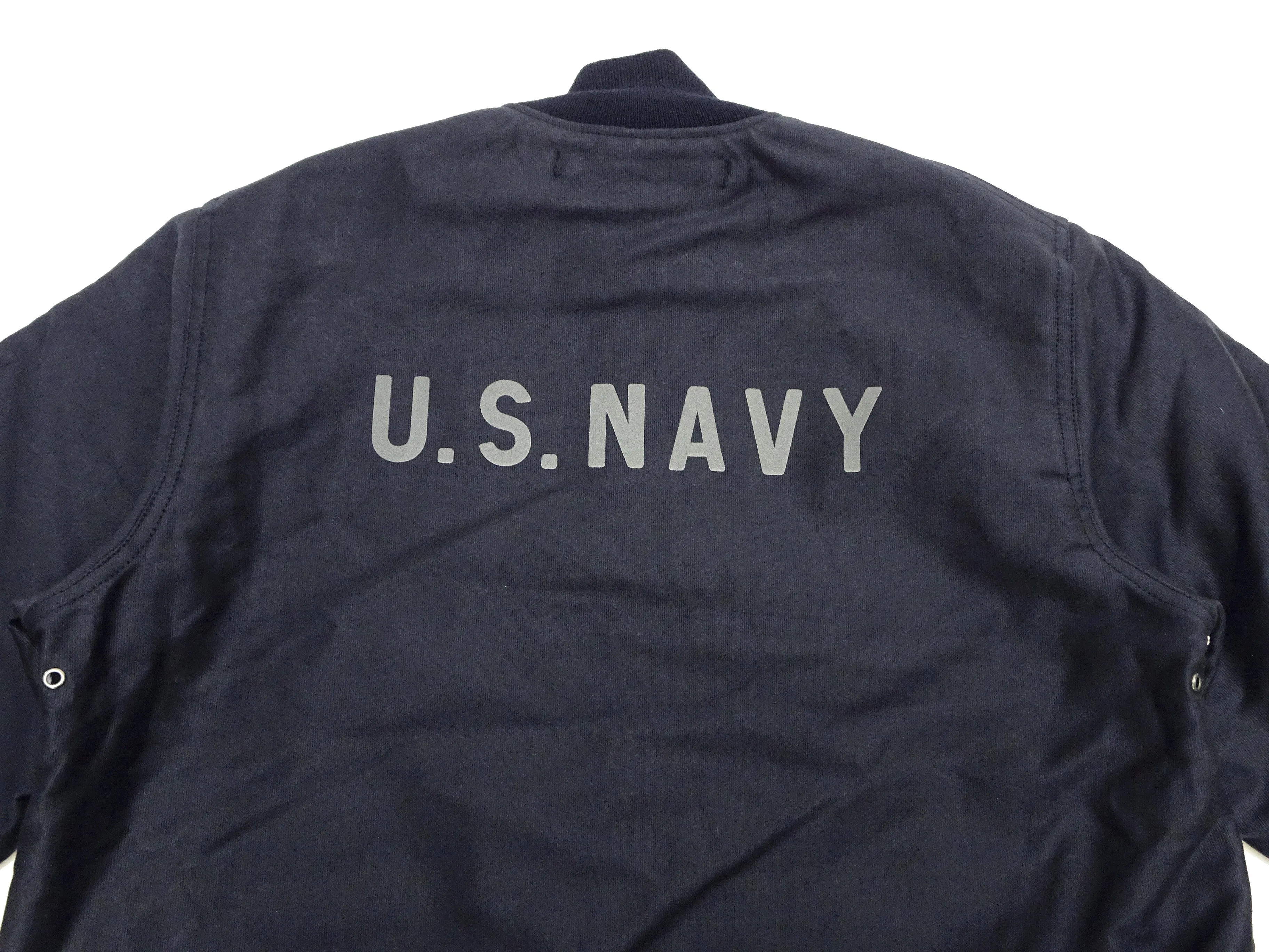 Buzz Rickson Deck Jacket BR15579 Men's Reproduction of US Navy Deck Zip Jacket CONTRACT 87533 Navy-Blue