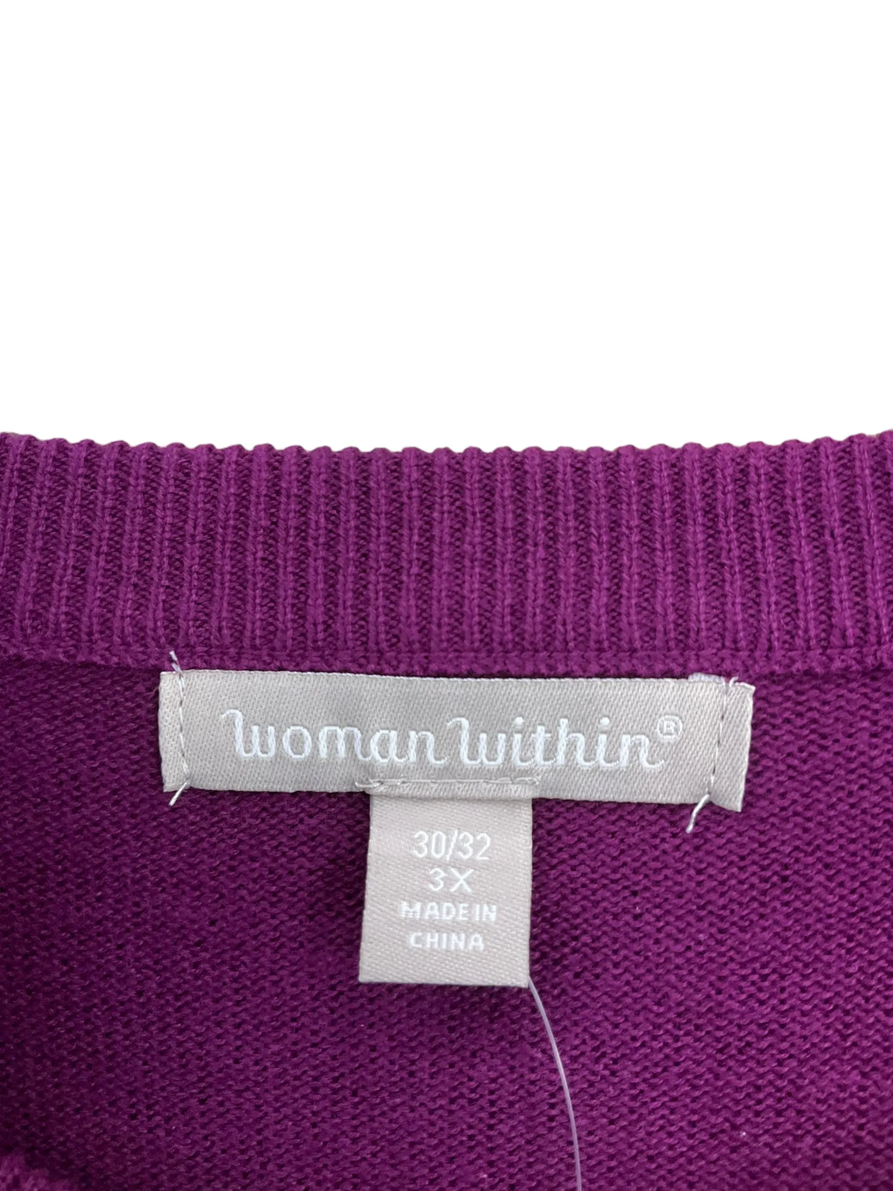 Cardigan By Woman Within In Purple, Size: 3x