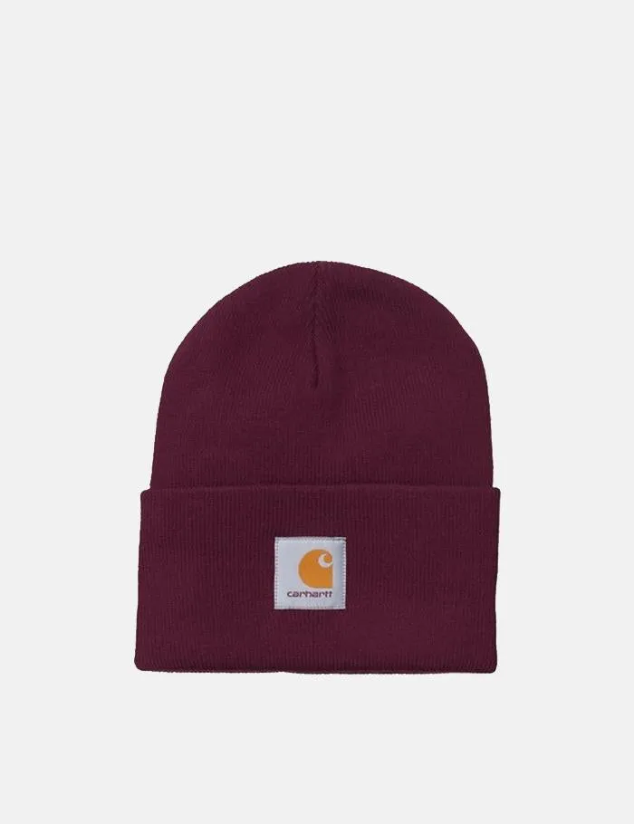 Carhartt-WIP Watch Cap Beanie Hat - Merlot Red