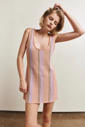 Cleo Knit Mini Dress Pink Stripe