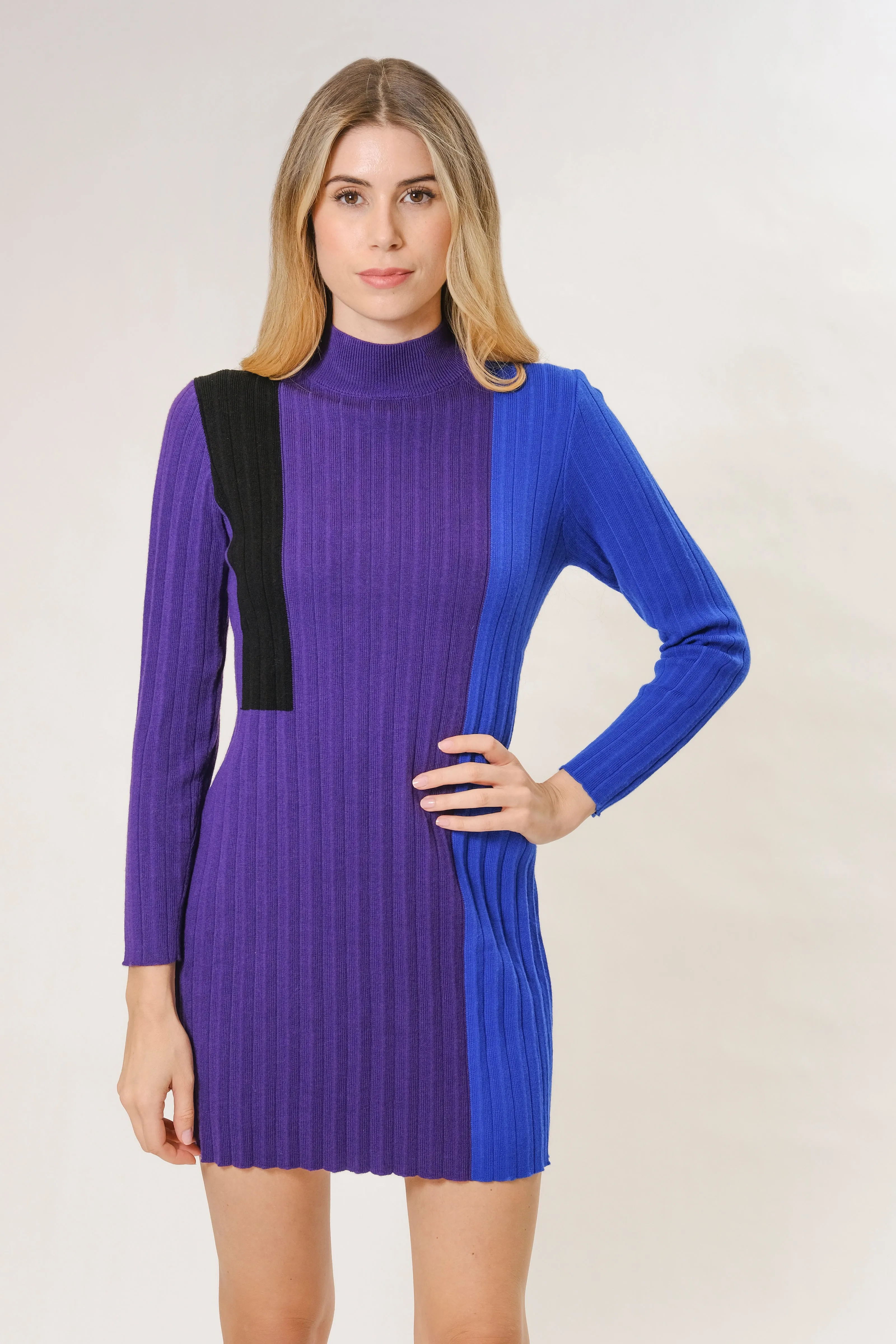 COLORBLOCK KNIT DRESS