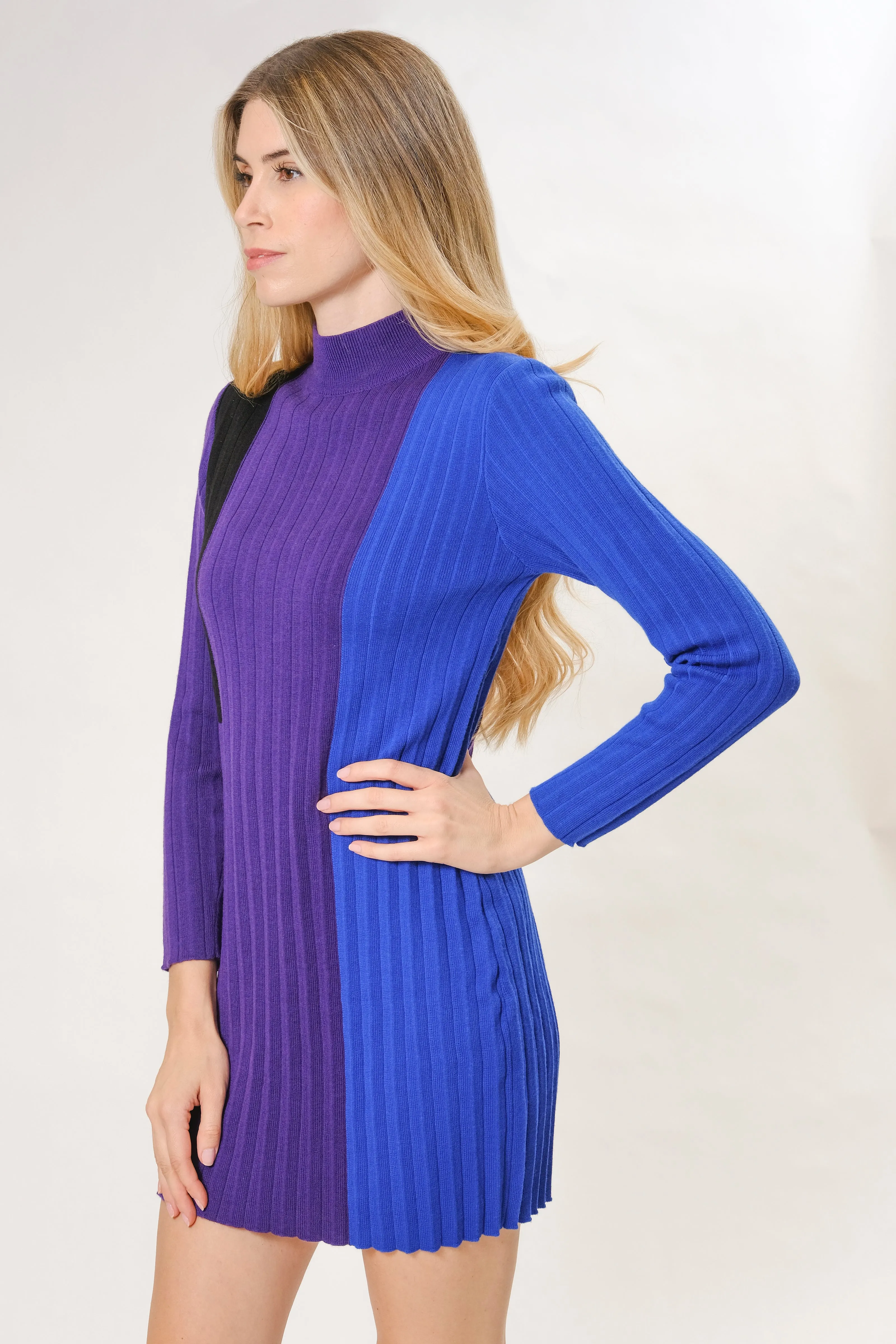 COLORBLOCK KNIT DRESS