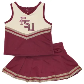 Colosseum Toddler Girl's Stacked FSU 2pc Cheer Set - Garnet/Gold