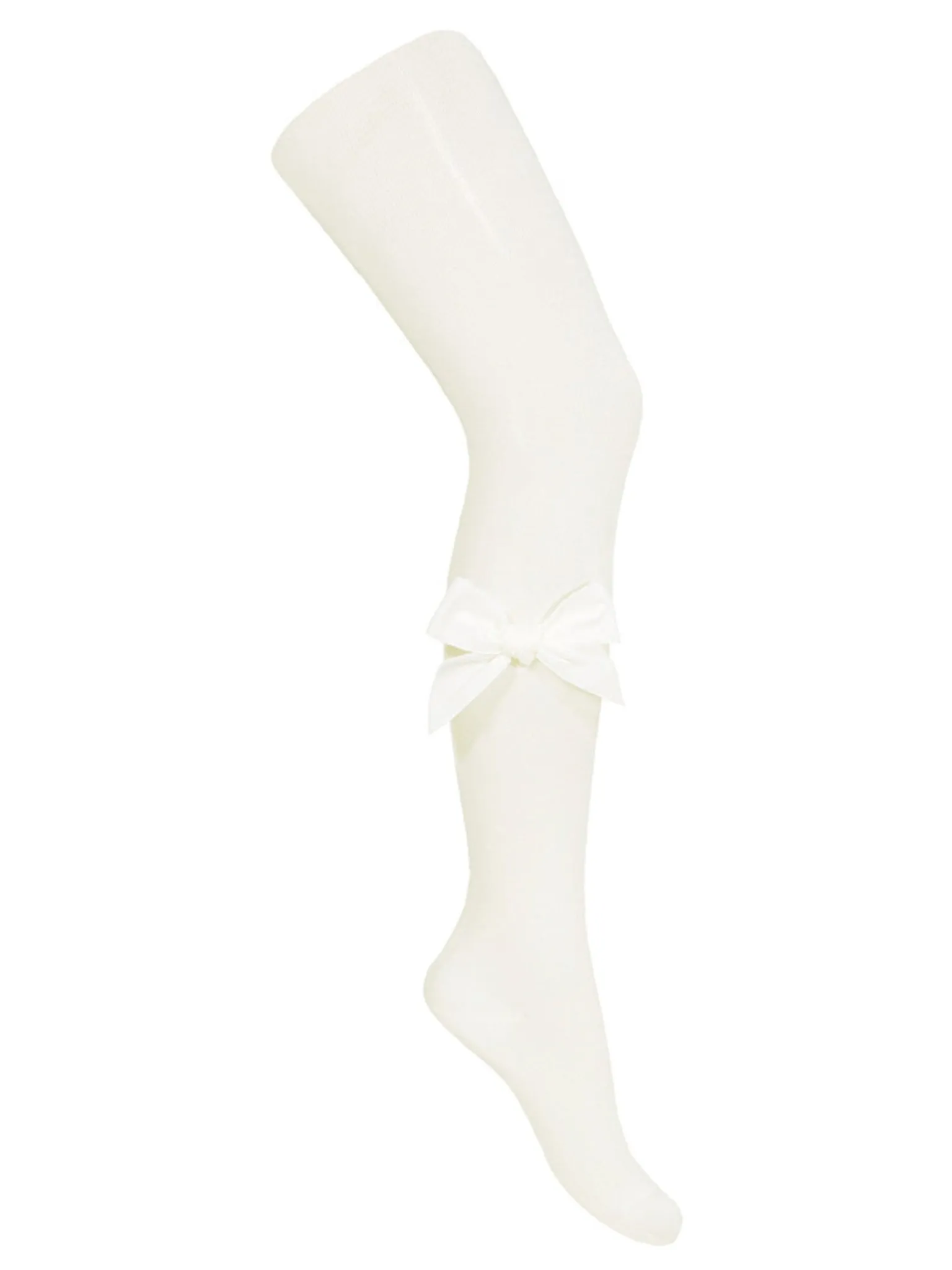 Condor Cream Velvet Bow Tights