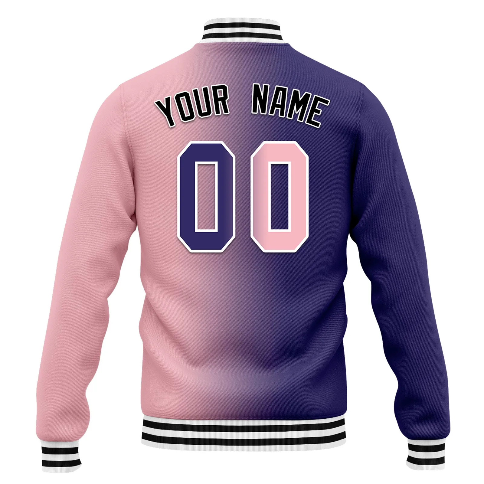 Custom Gradient Fashion Jacket Bomber Full-Snap Varsity Letterman Personalized Jacket FZ005-D028015-20