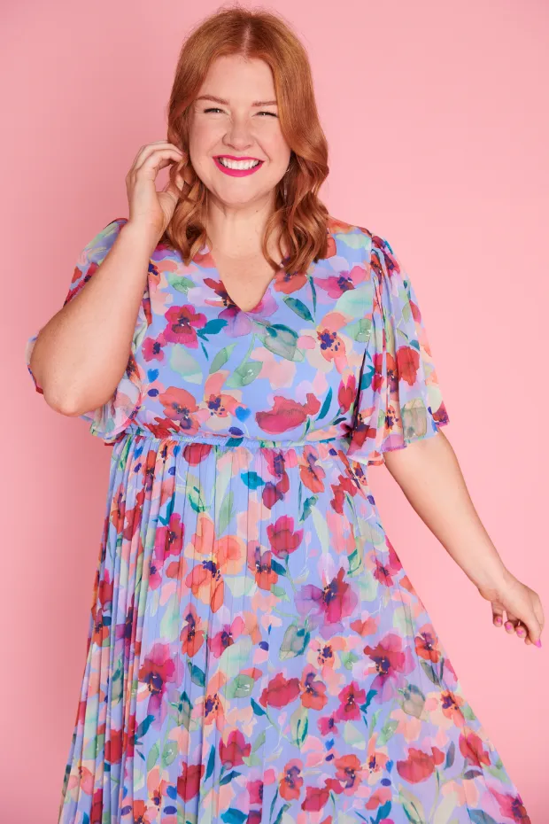 Dana Whimsical Water Colour Dress