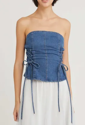 Darling Denim Bodice Top