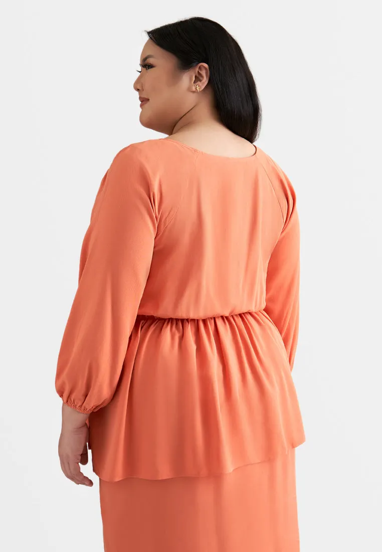 DEFECT ITEM Faydra Vibrant Raya Peplum Top