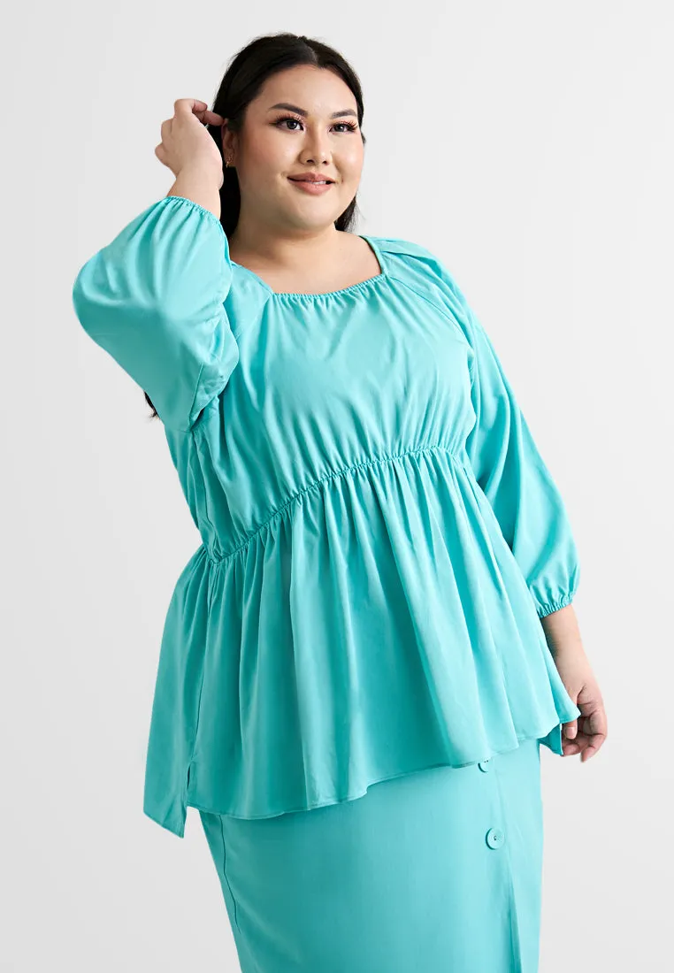 DEFECT ITEM Faydra Vibrant Raya Peplum Top