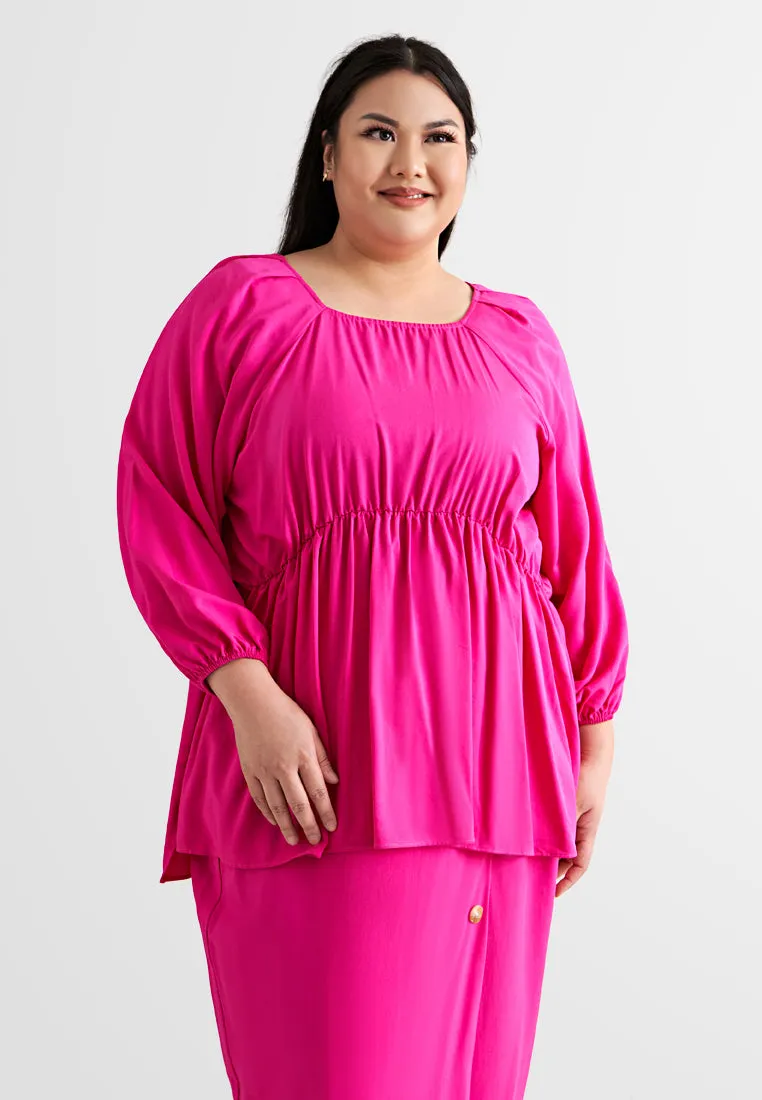 DEFECT ITEM Faydra Vibrant Raya Peplum Top