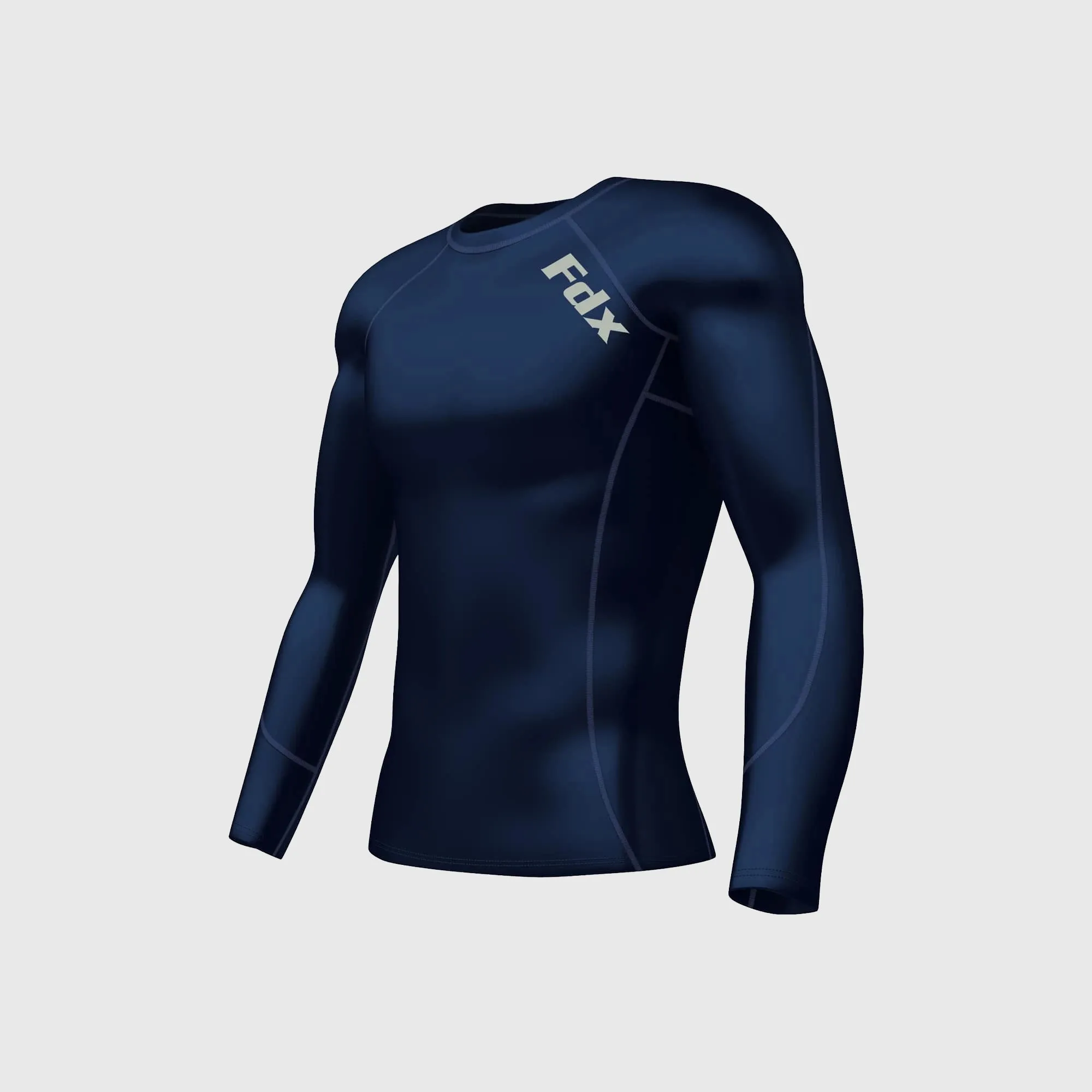 Fdx Thermolinx Navy Blue Men's & Boy's Base Layer Winter Compression Top