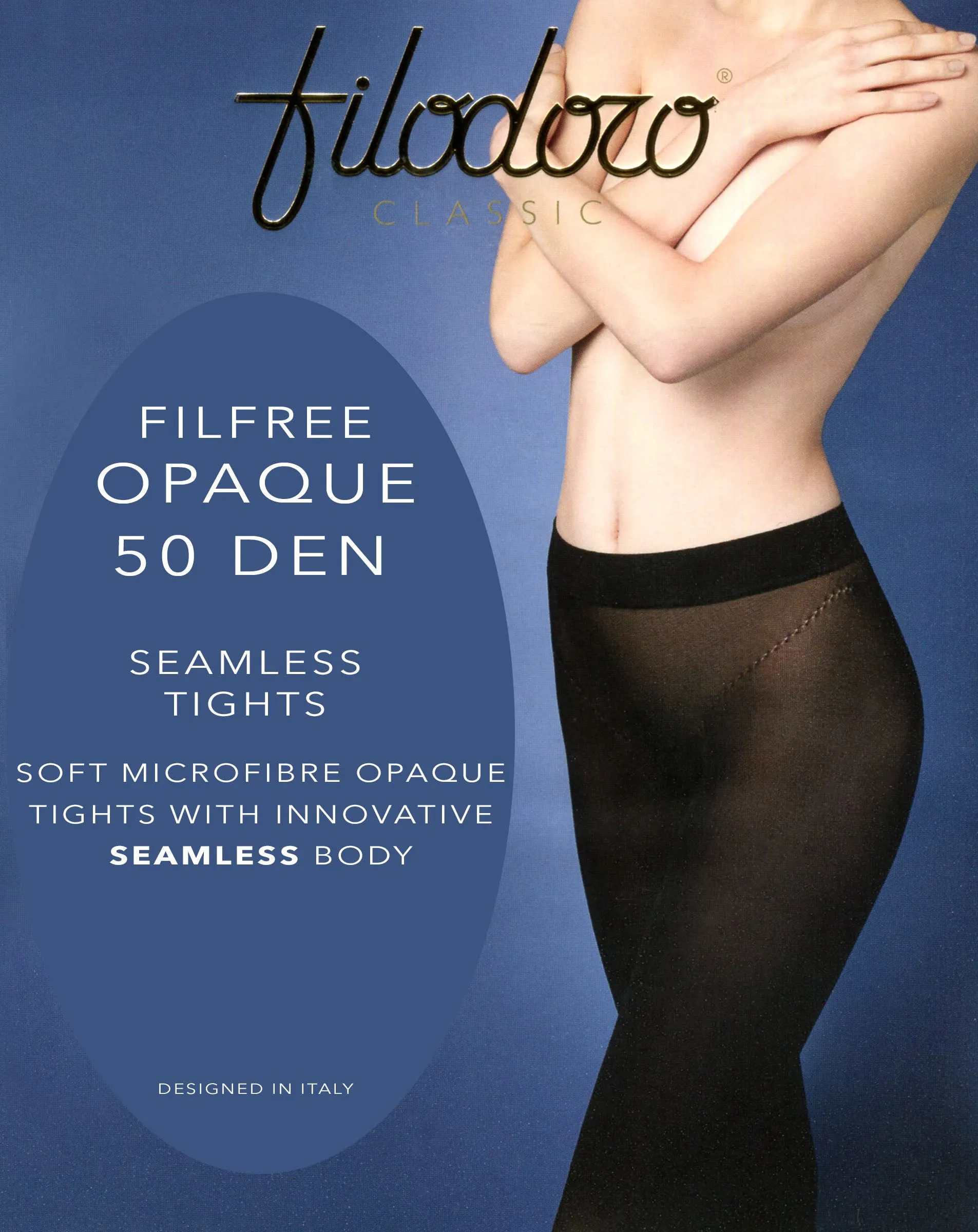 High-Quality, Seamless 50 Denier Tights by FilFree - Ideal for Everyday Wear