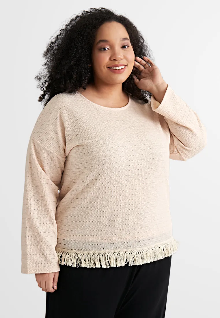 Florence Knit Fringe Hem Top