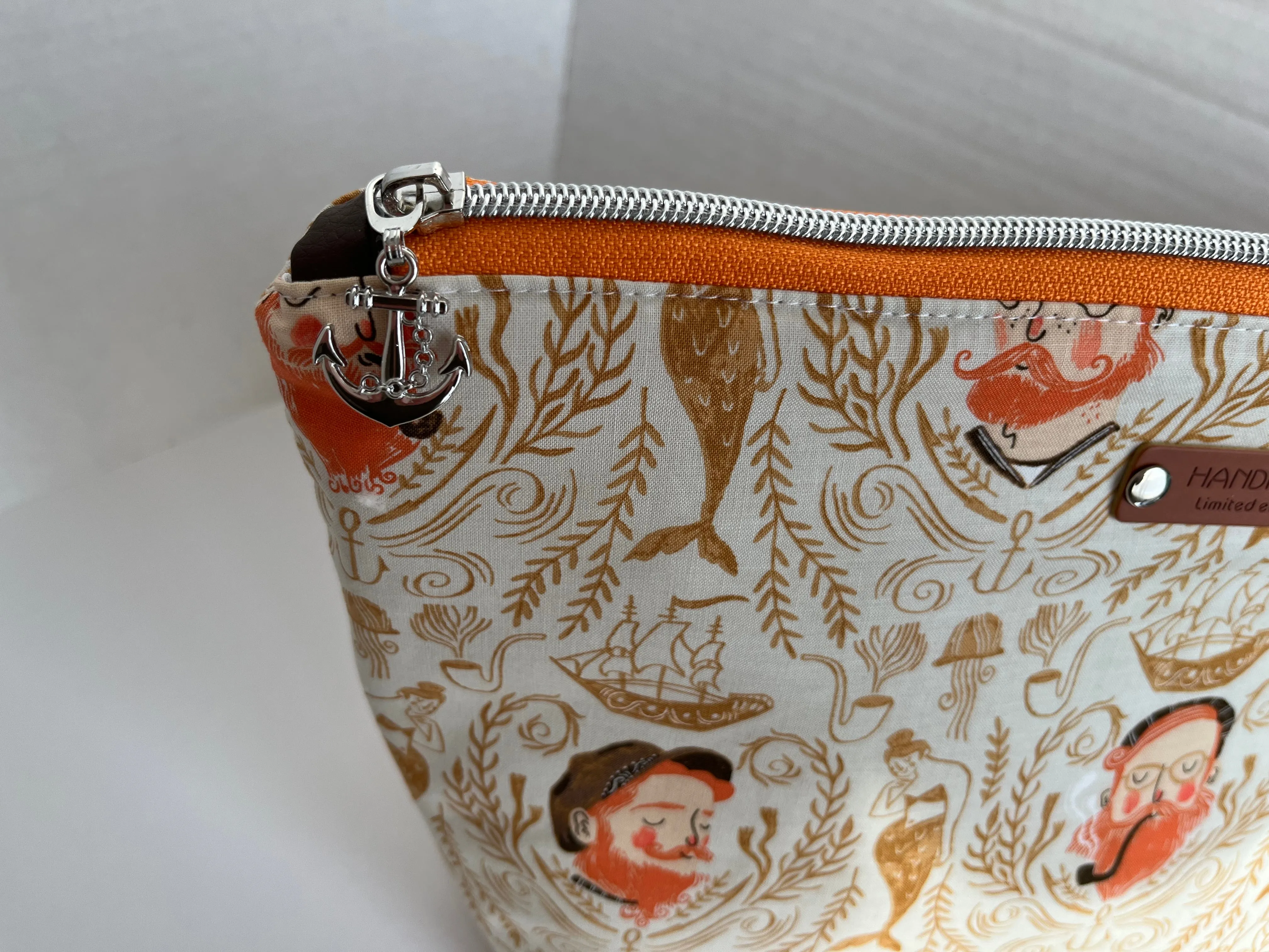 Ginger Sailors Large Cosmetics Bag, Toiletry Bag, Project Bag