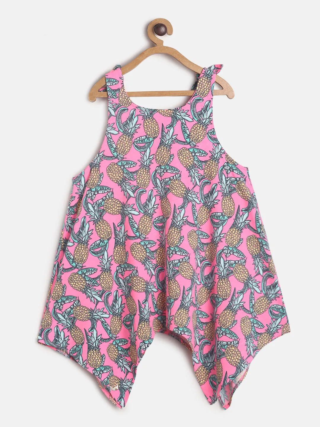 Girls Pink Pineapple Top