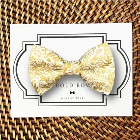 Gold Floral Rifle Paper Co Bow for Dog Collar and Cat Collar