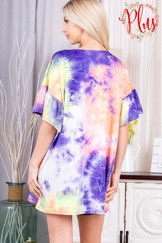 HEM183 - CURVY TIEDYE KIMONO