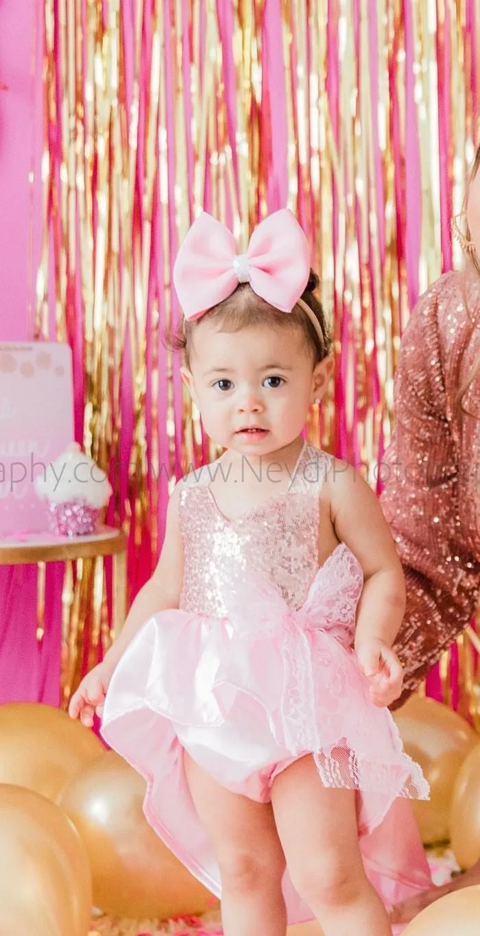 High Low Princess Sequin Romper