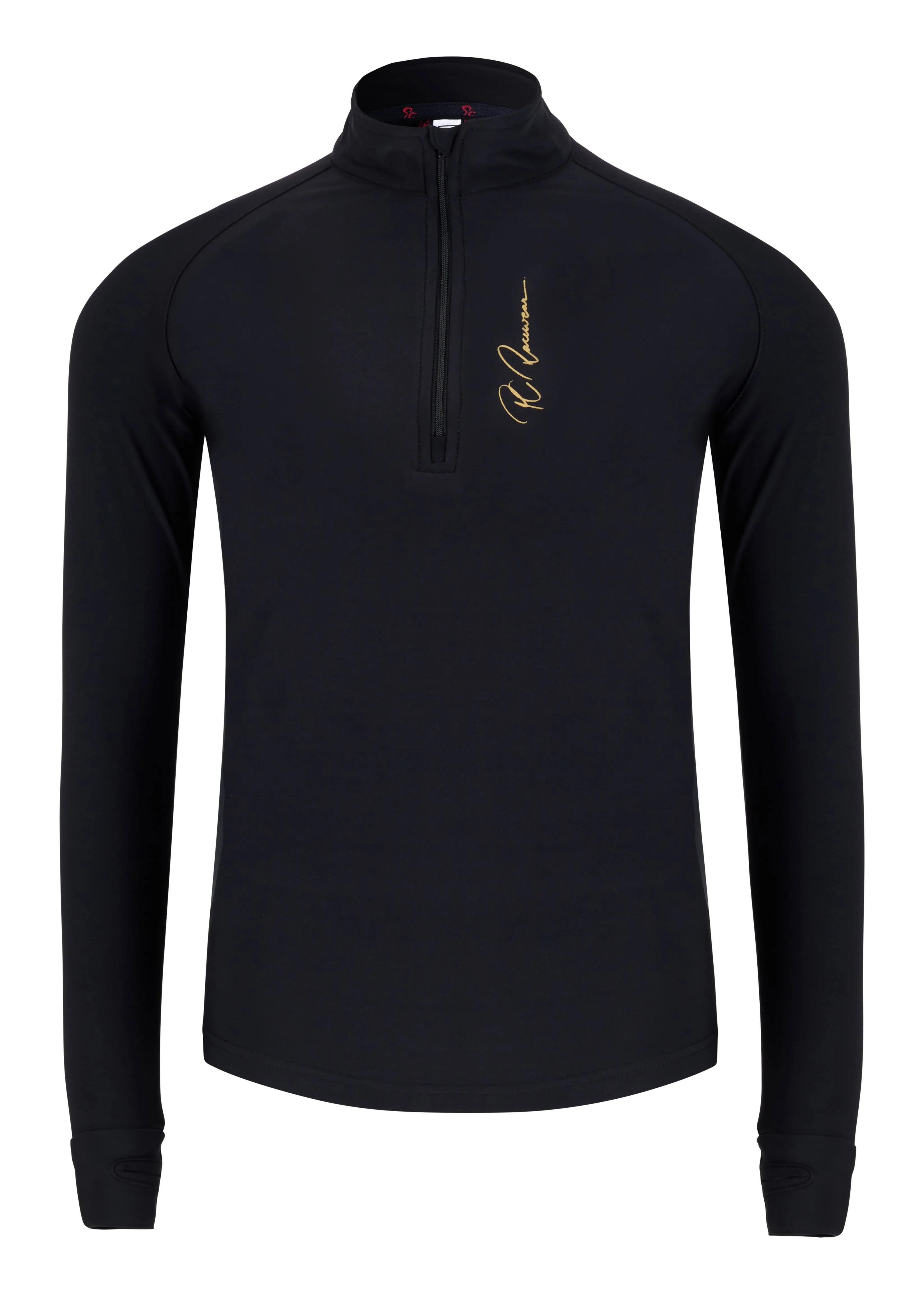 Kids Half Zip Baselayer - Long Sleeve - Signature Black