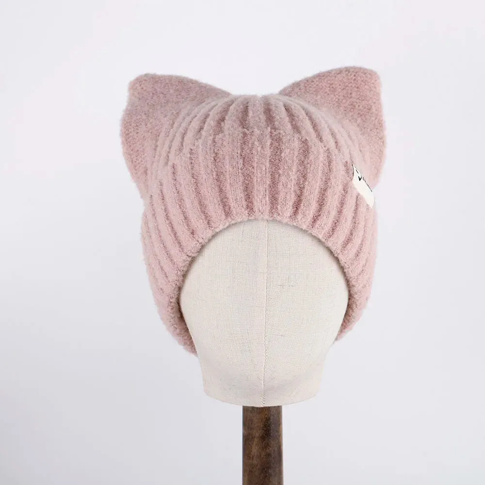 Kitty Beanie Korean Style Woolly Knitted Hat