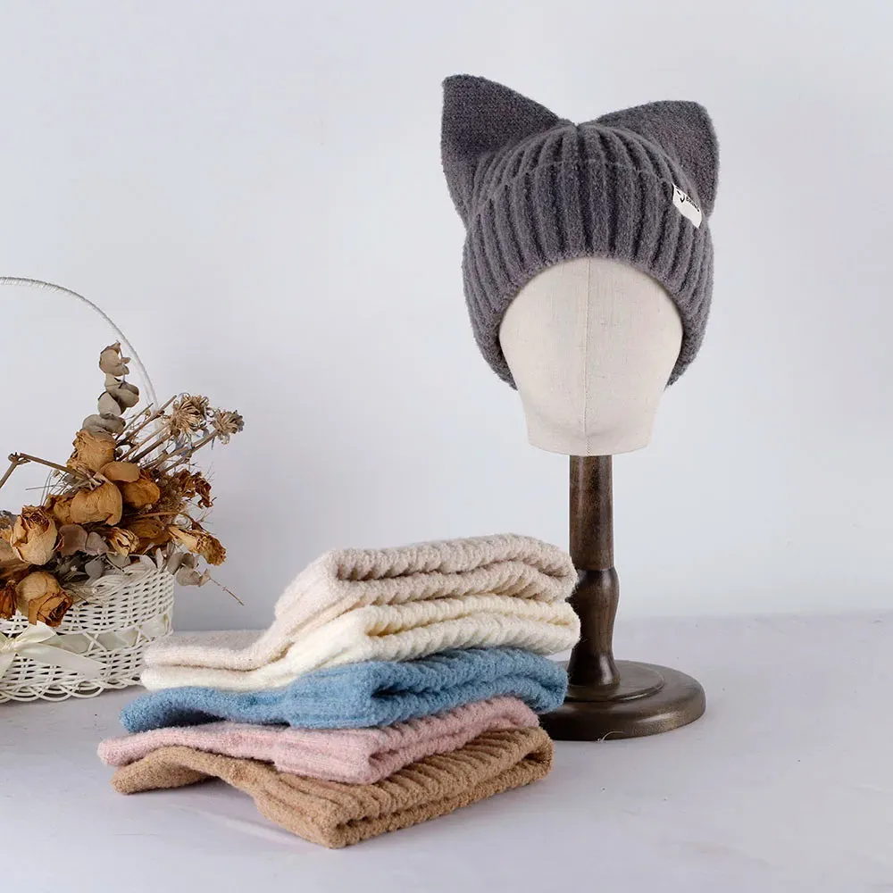 Kitty Beanie Korean Style Woolly Knitted Hat