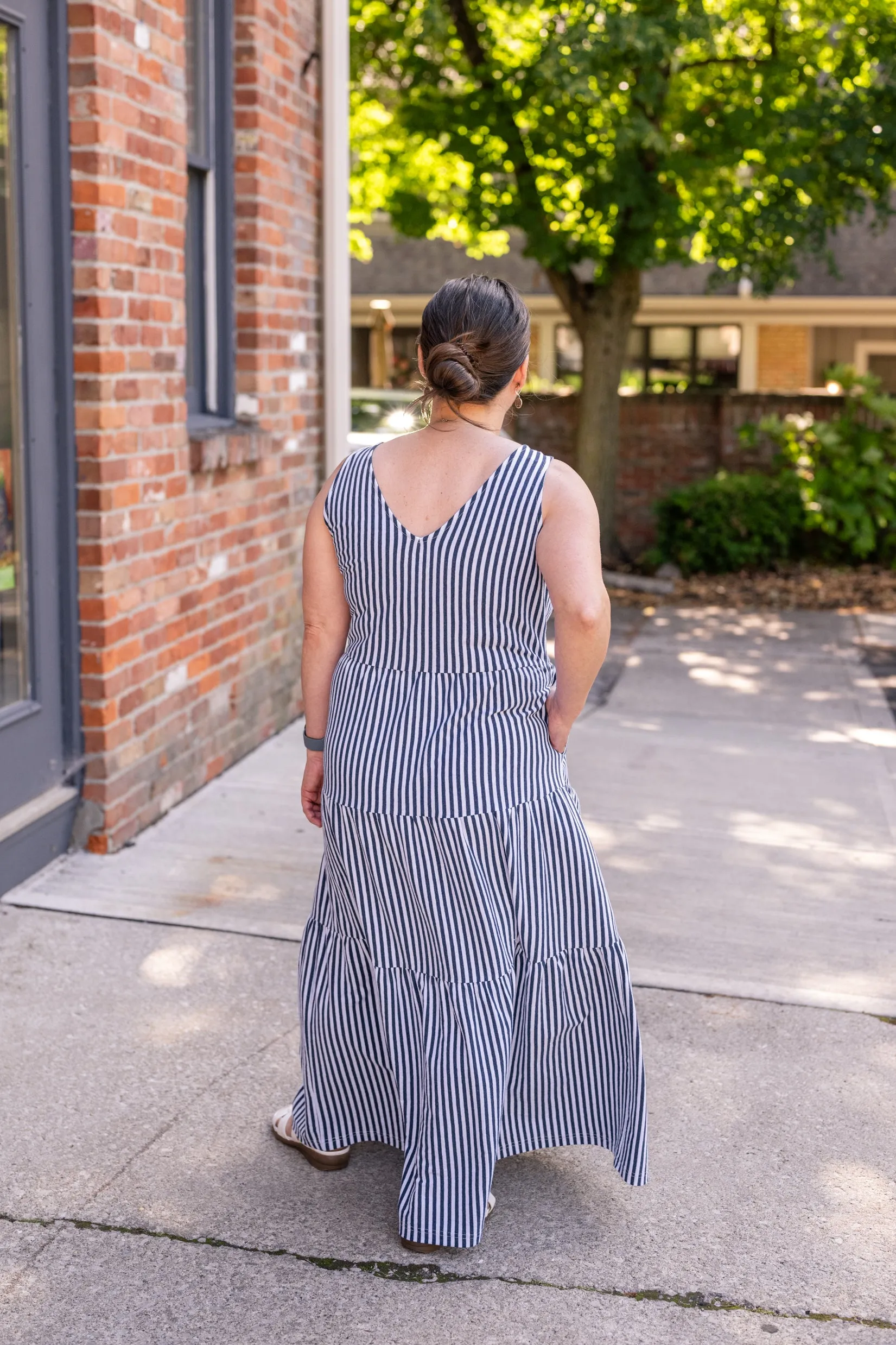 Knit Meryl Sleeveless Tiered Maxi Dress