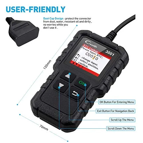 Launch CR3001 Full OBD2 Scanner: Your Ultimate Car Diagnostic Tool.