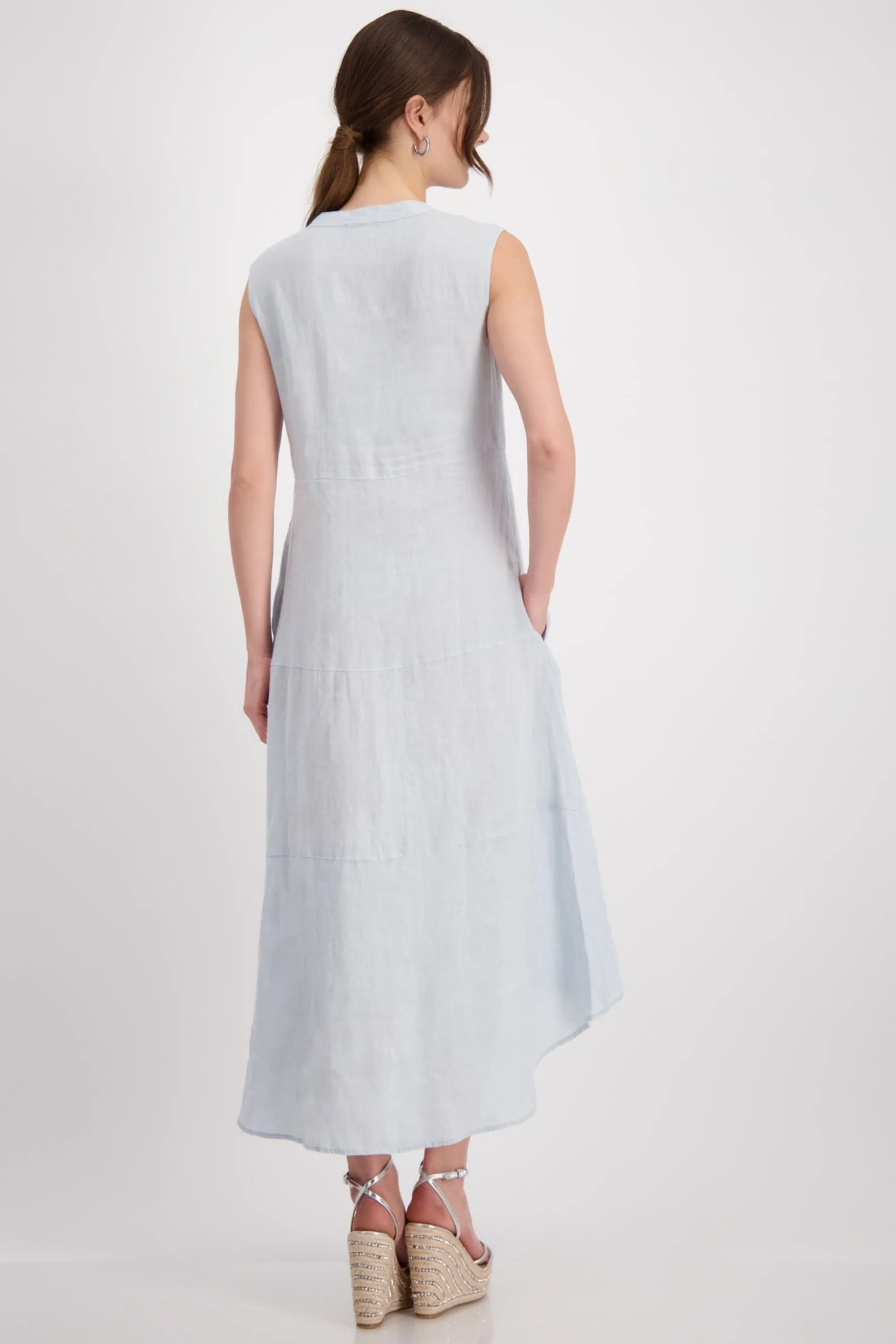 LINEN MAXI DRESS - 408566MNR