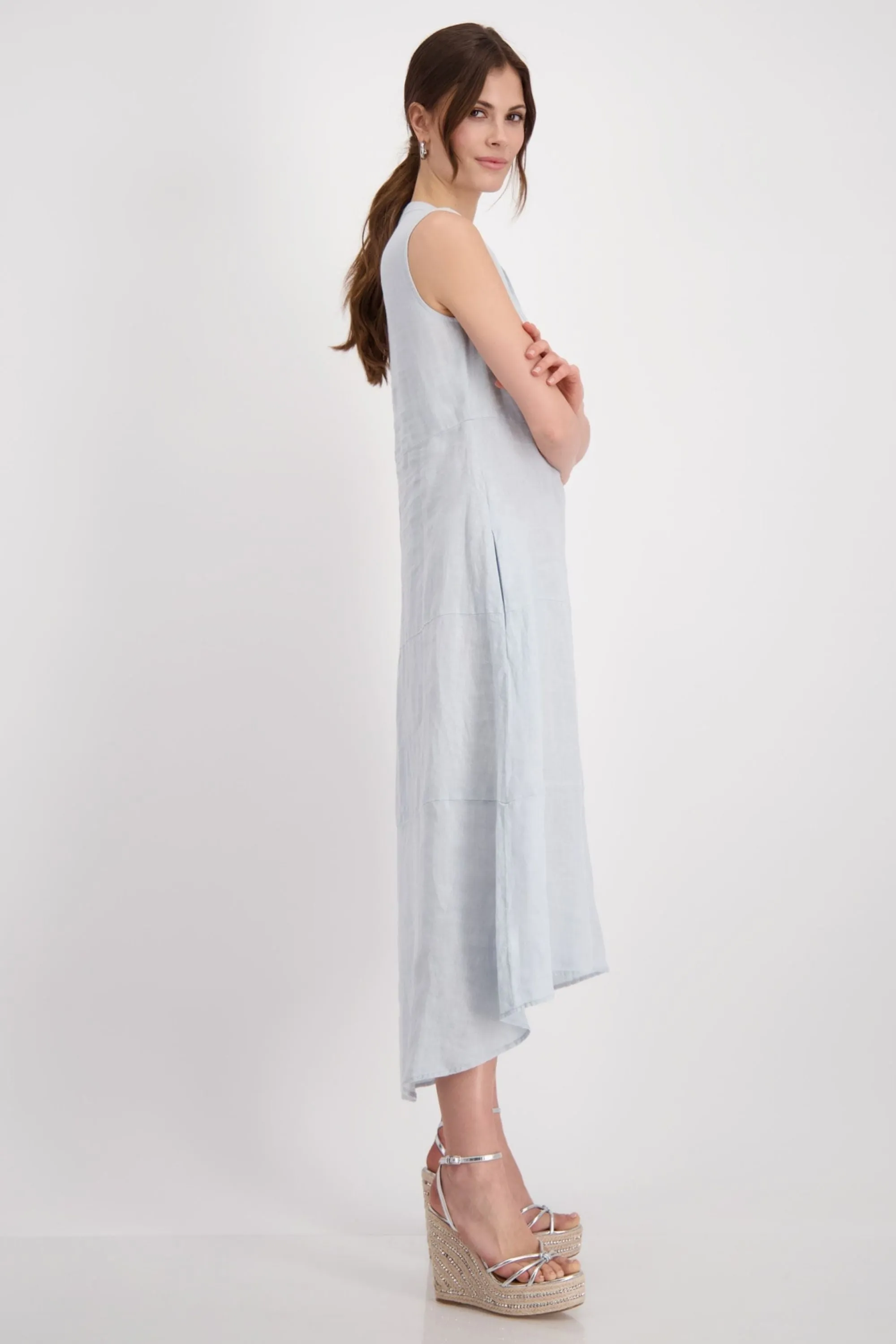 LINEN MAXI DRESS - 408566MNR