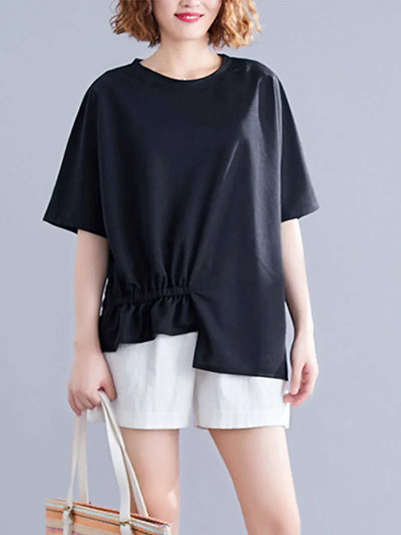 Lover's Leap Elastic Waist Style Basic Tops