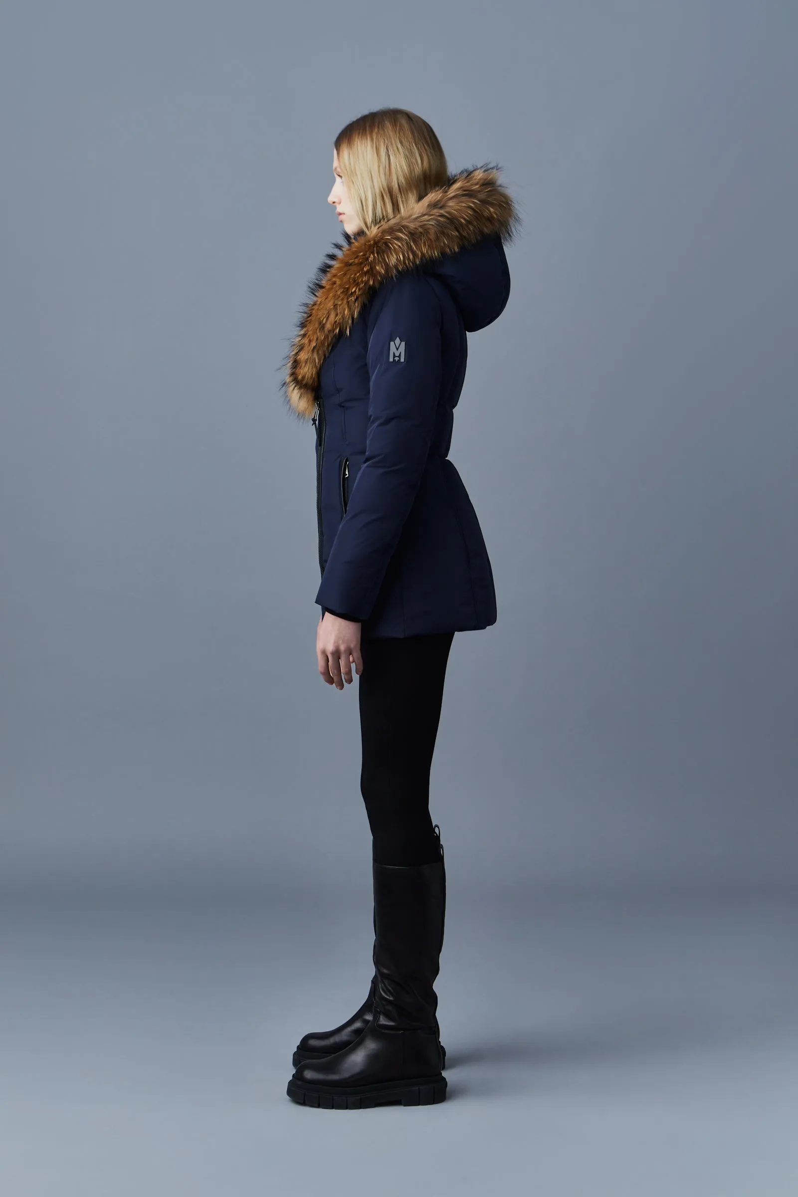 MACKAGE ADALI-F - Down Coat With Natural Fur Signature Mackage Collar